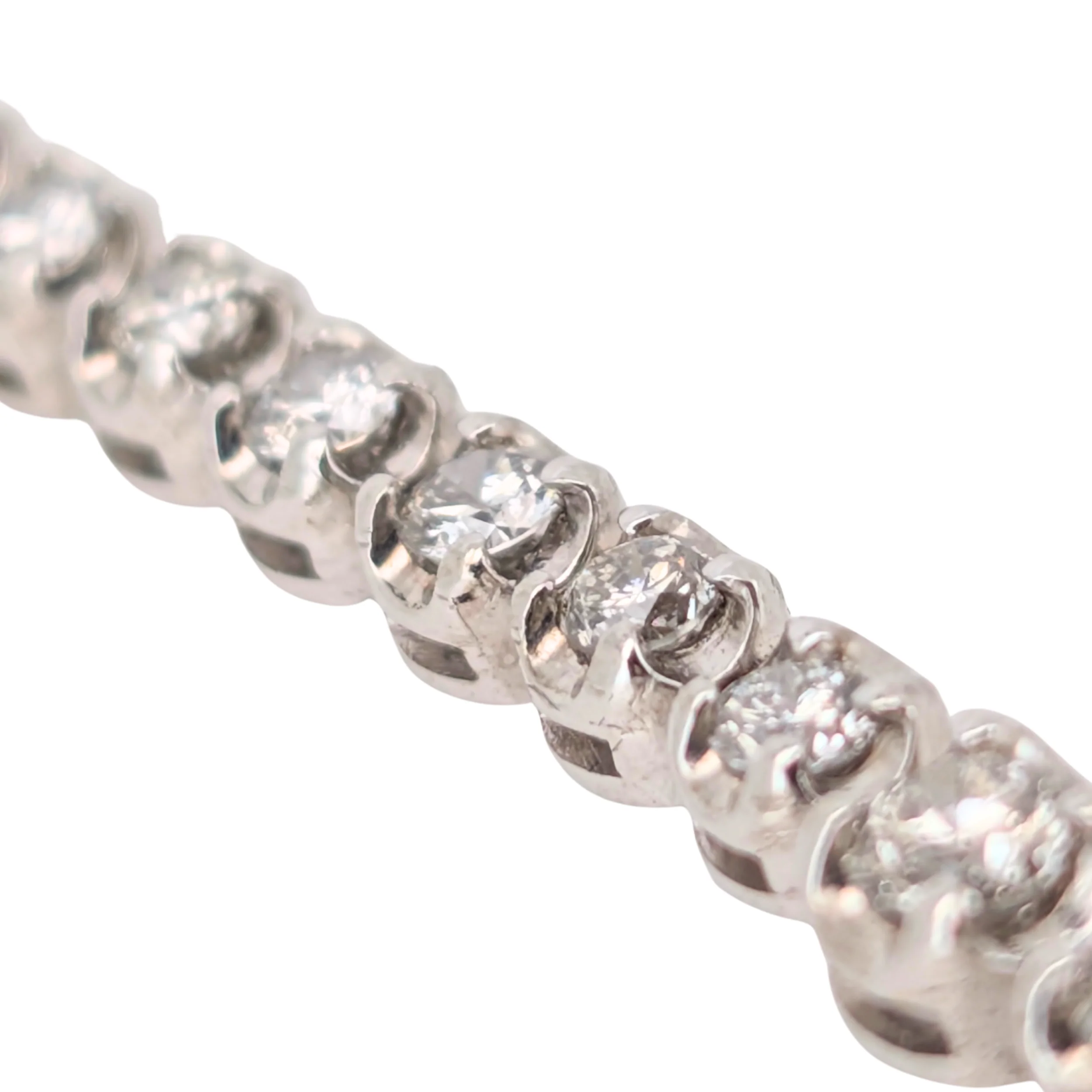 5.00Ct Natural Diamond Tennis Necklace In 18K White Gold - Image 3