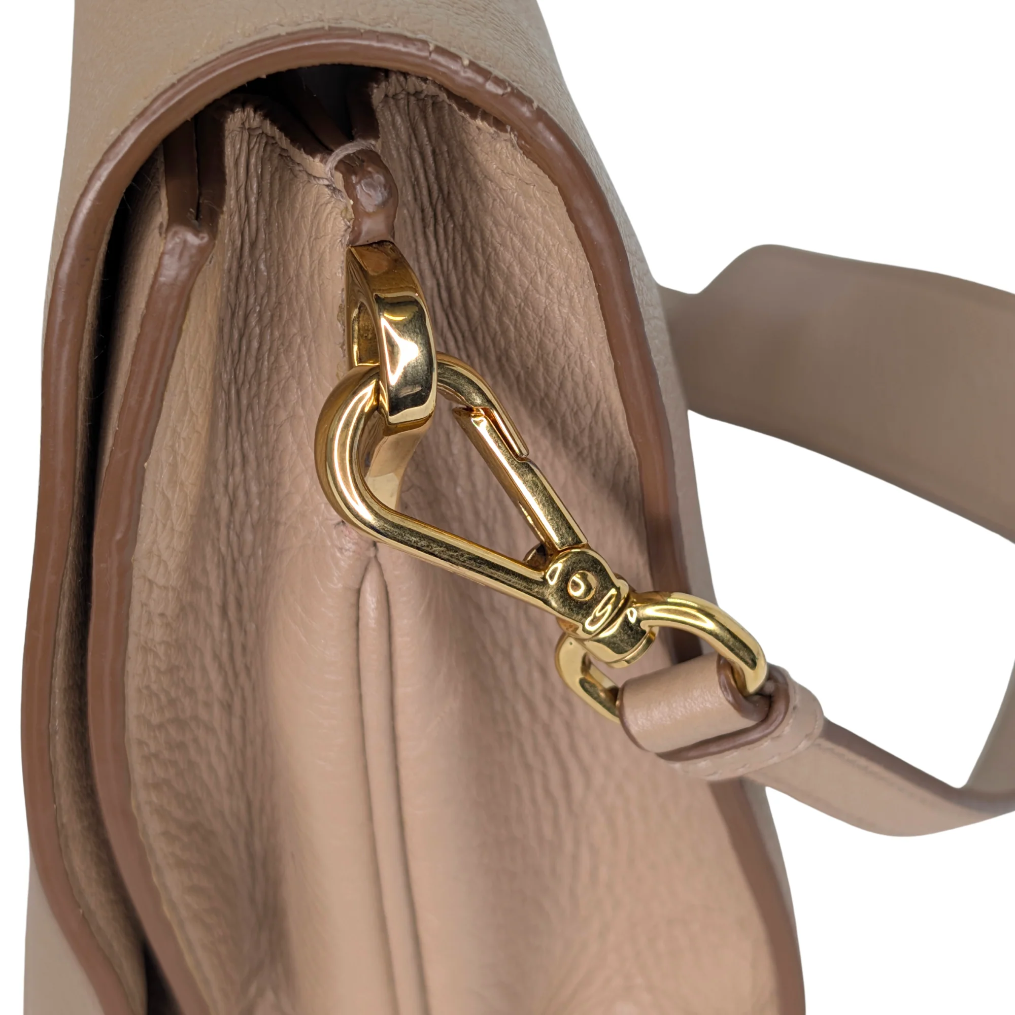 Prada Vitello Daino Leather Crossbody Bag Beige - Image 13