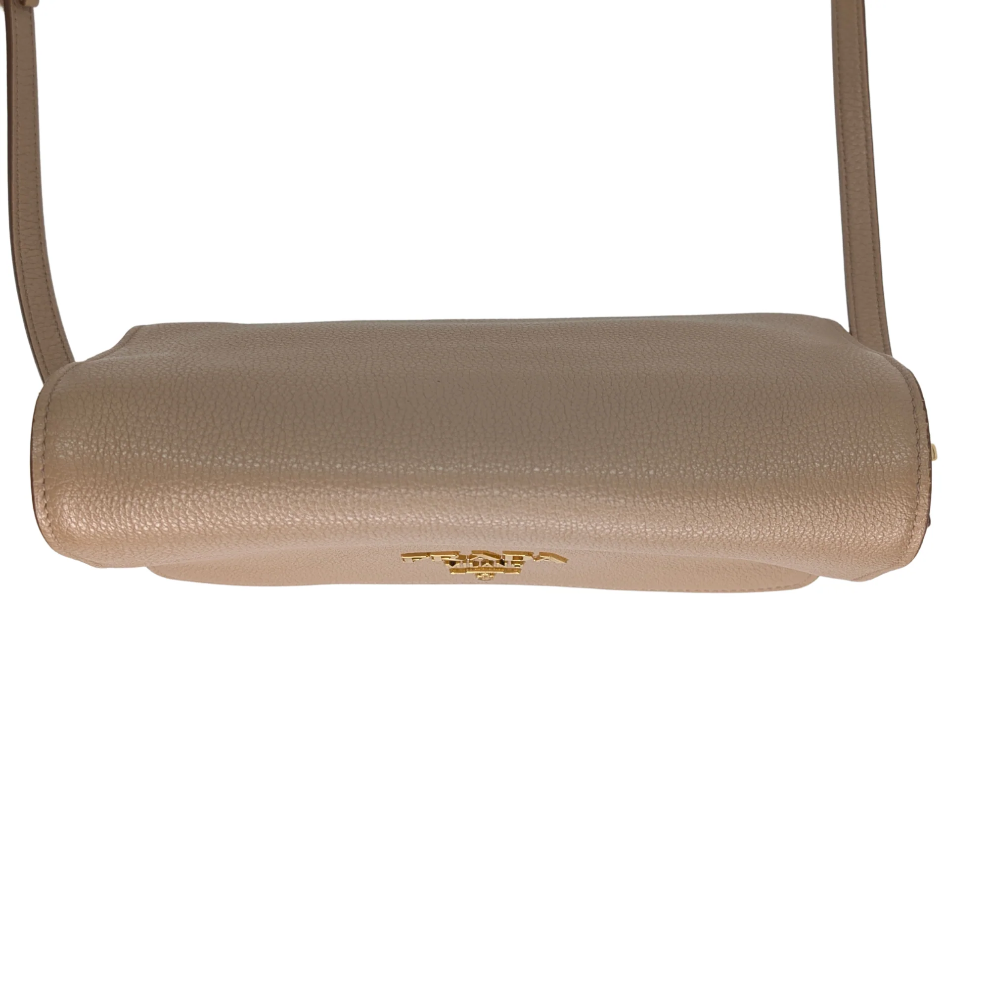 Prada Vitello Daino Leather Crossbody Bag Beige - Image 4
