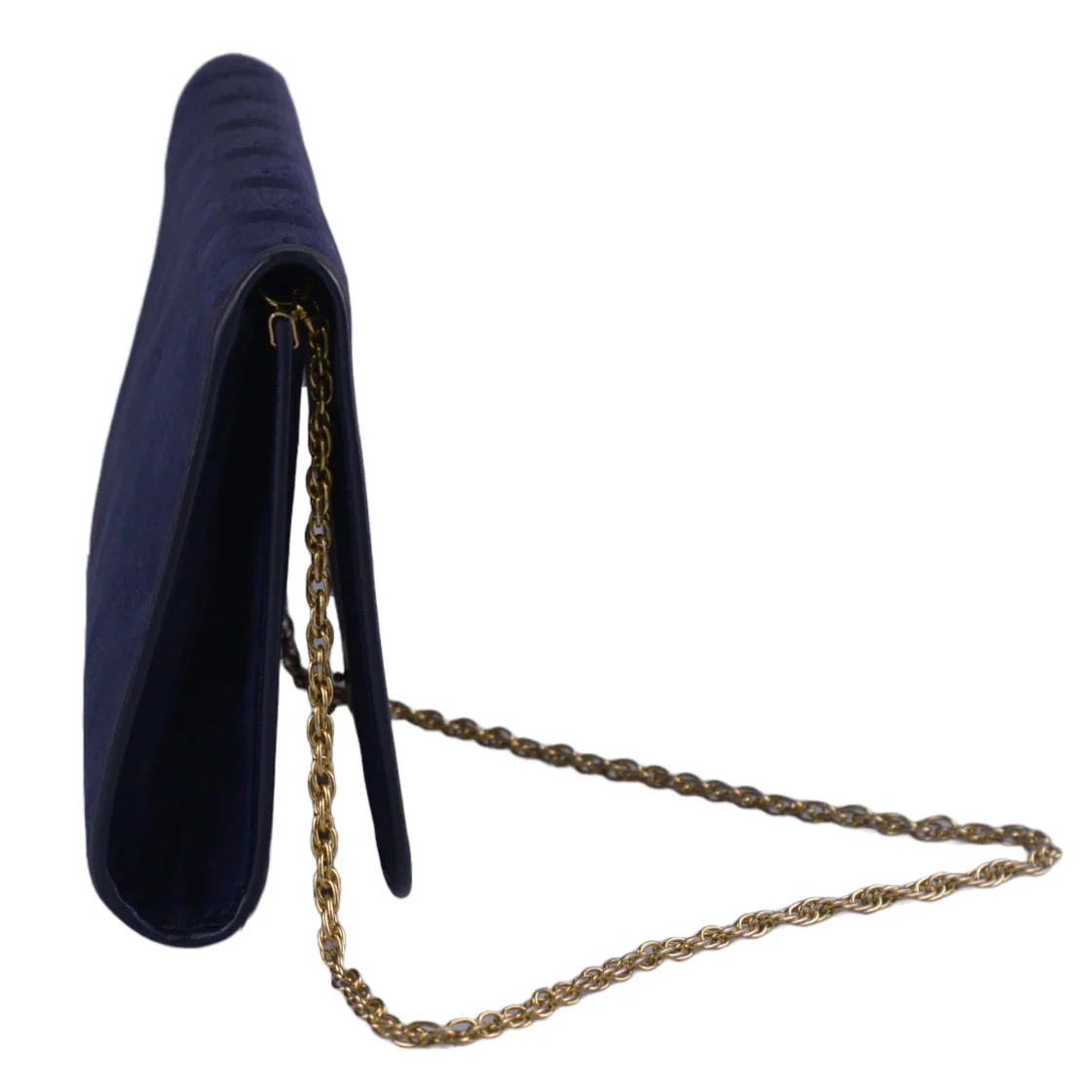 Balenciaga BB Monogram Chain Cloth Crossbody Bag Blue - Image 5
