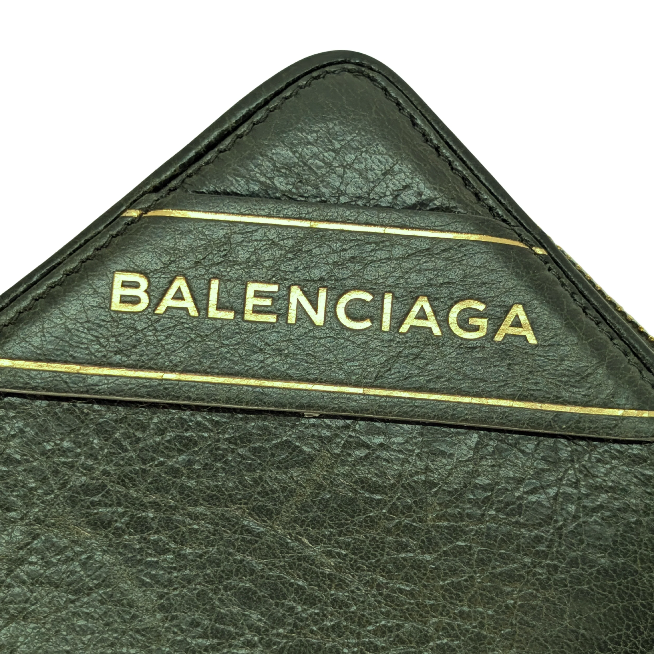 Balenciaga Zip Around Long Wallet Olive Green - Image 16