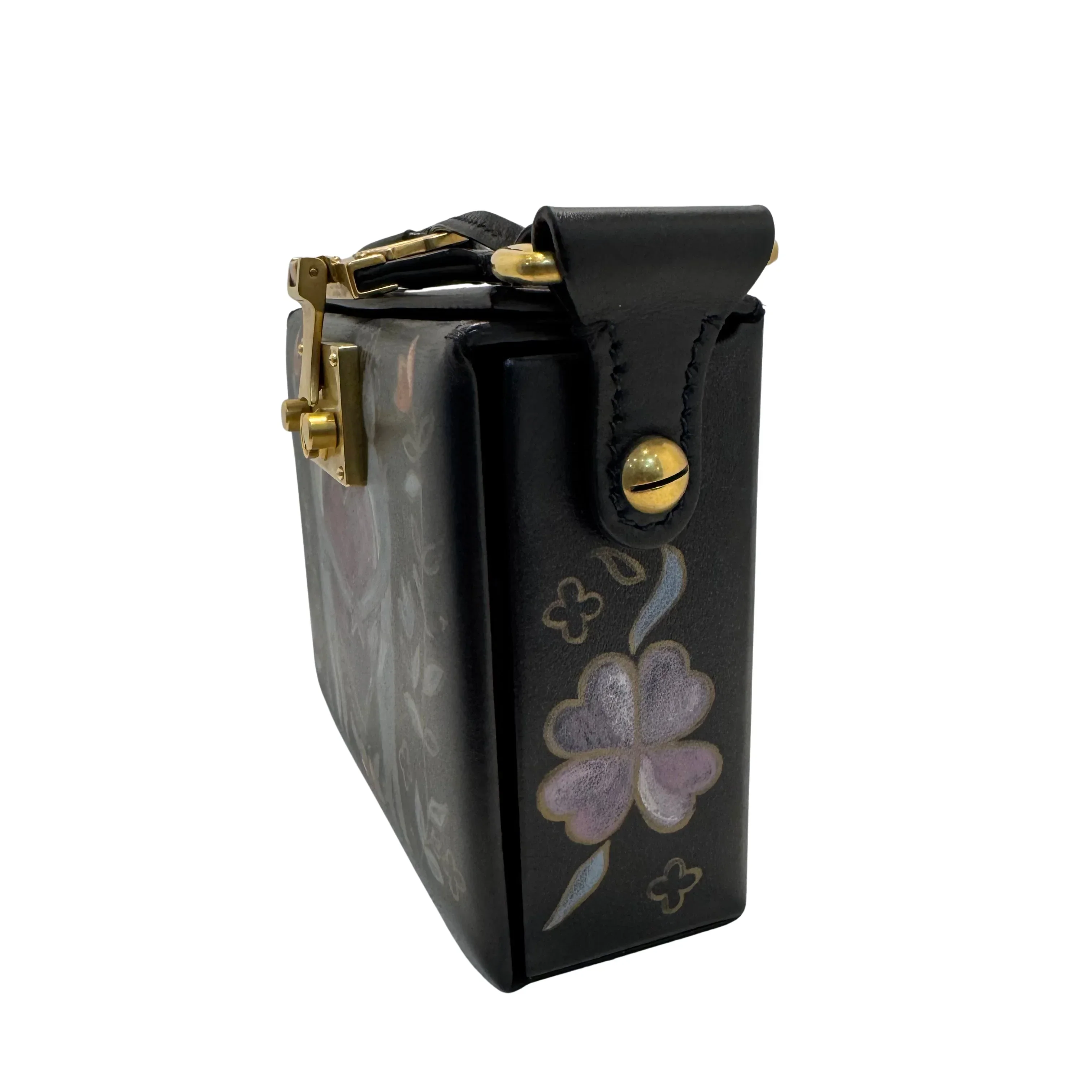 Dior Lockbox Zodiac Shoulder Bag Leather Black - Image 10