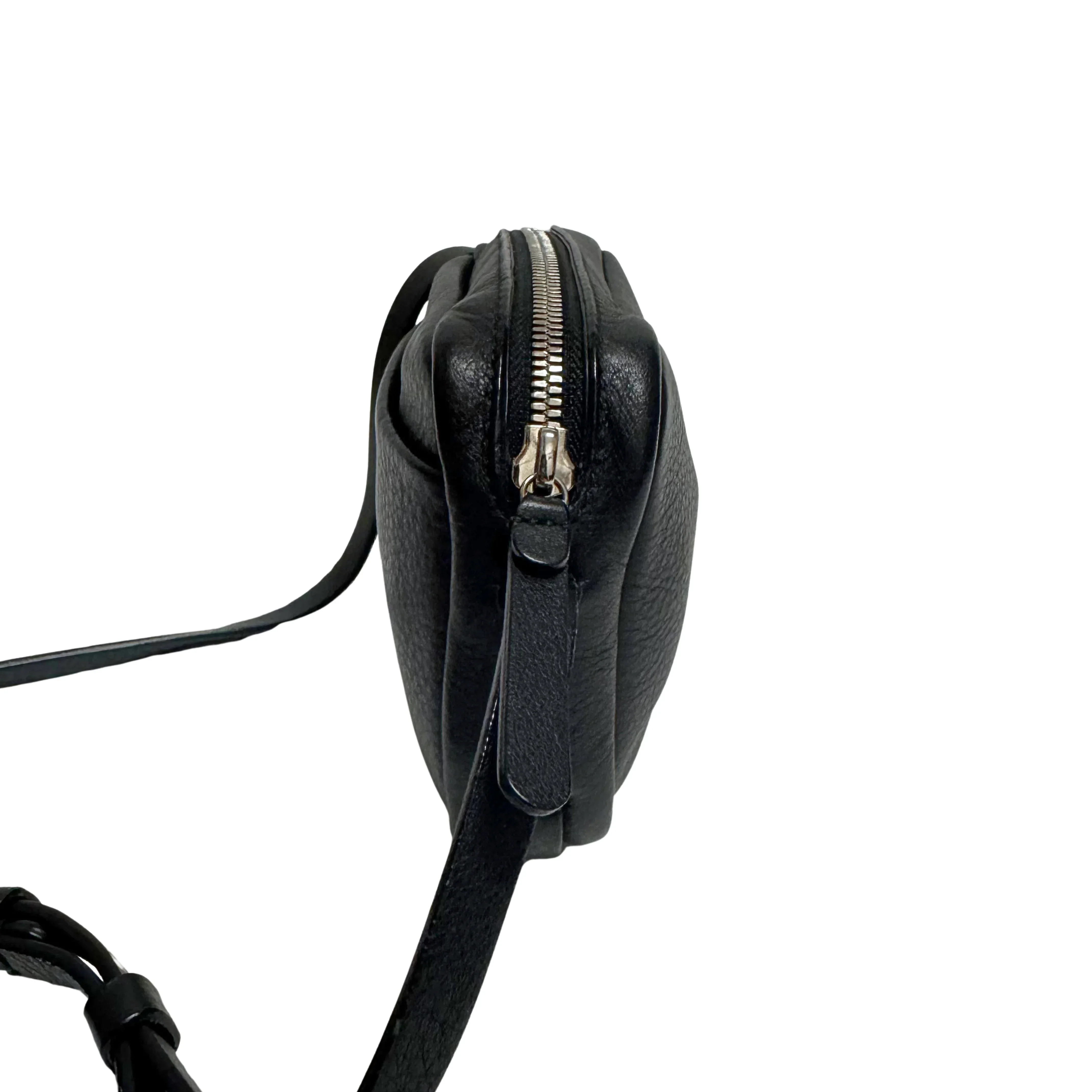 BALENCIAGA Calfskin Logo Everyday Camera Bag /Black - Image 6