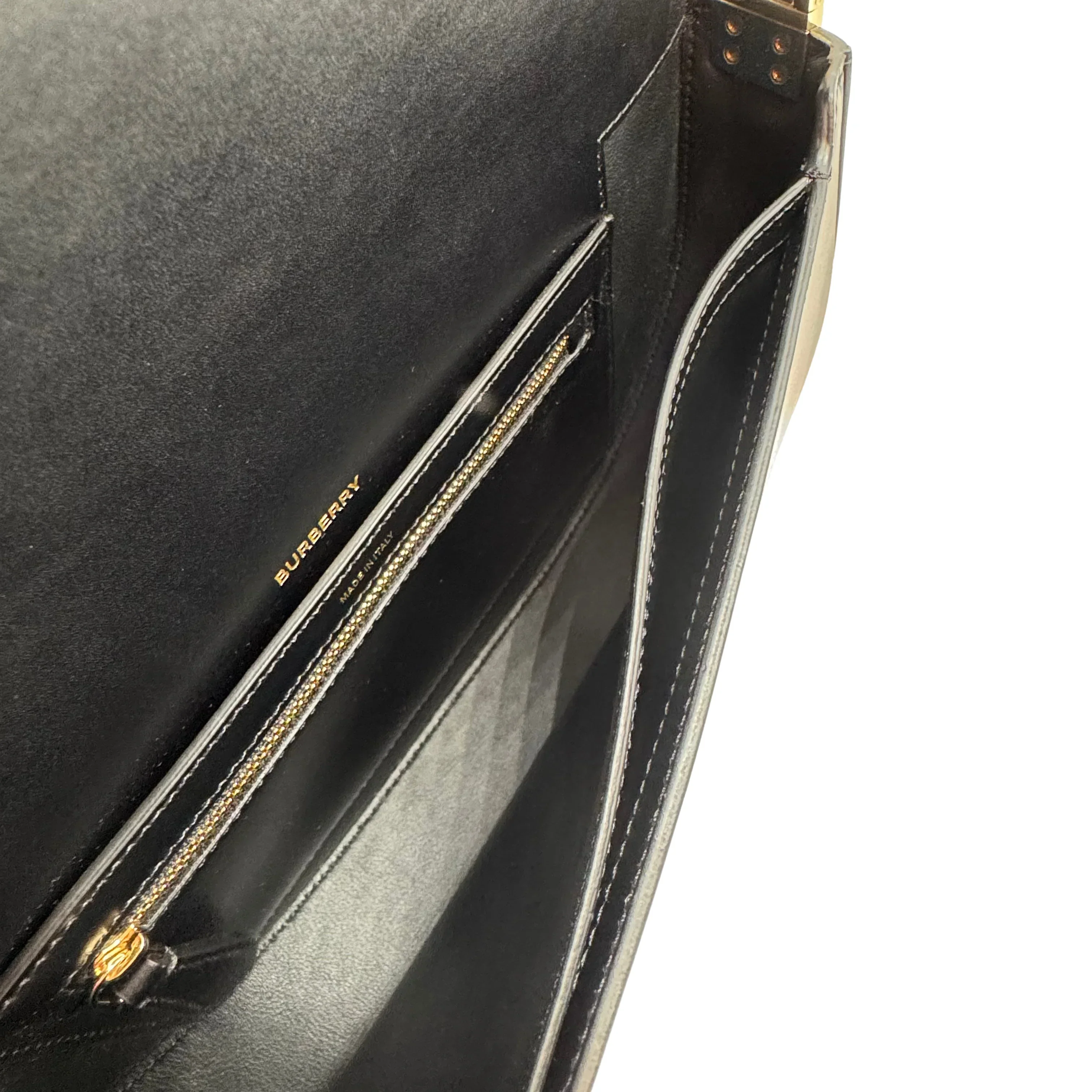 Burberry Small Olympia Handbag Leather Black - Image 9