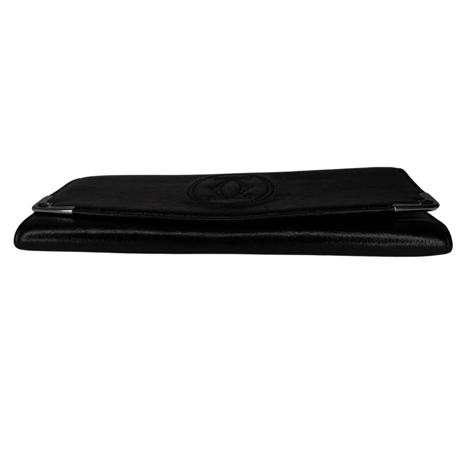 Cartier Black Leather Long Folding Wallet - Image 3