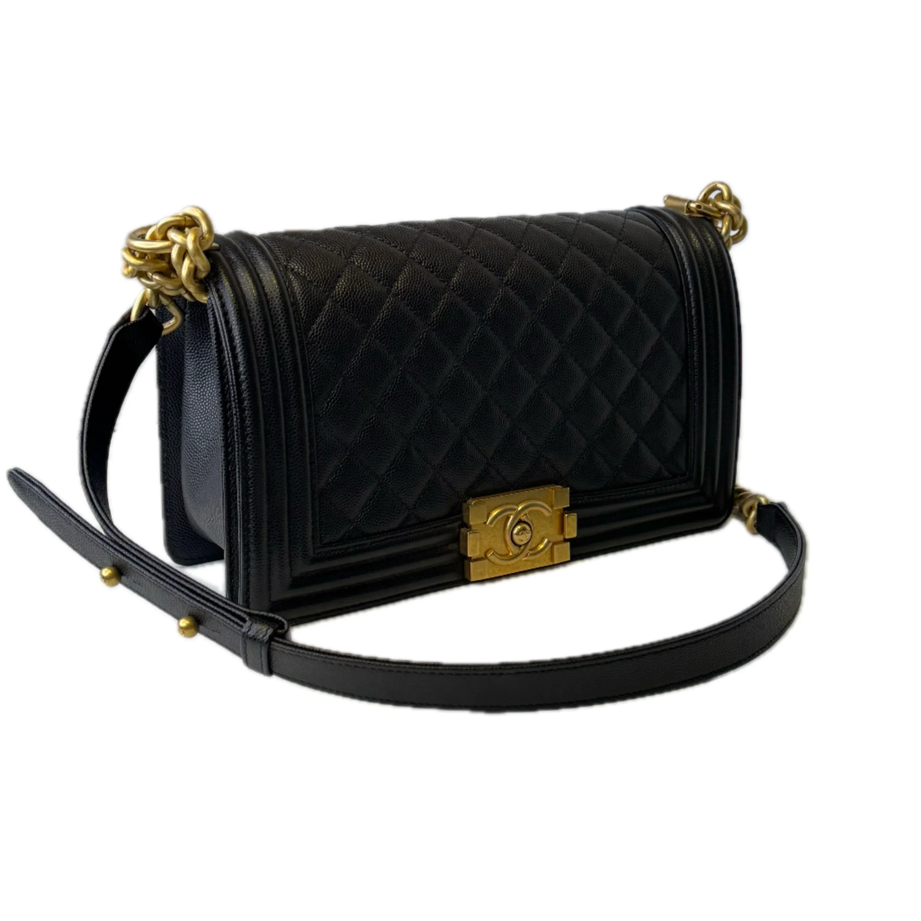 Chanel Boy Bag 2021 Caviar Leather Black - Image 2