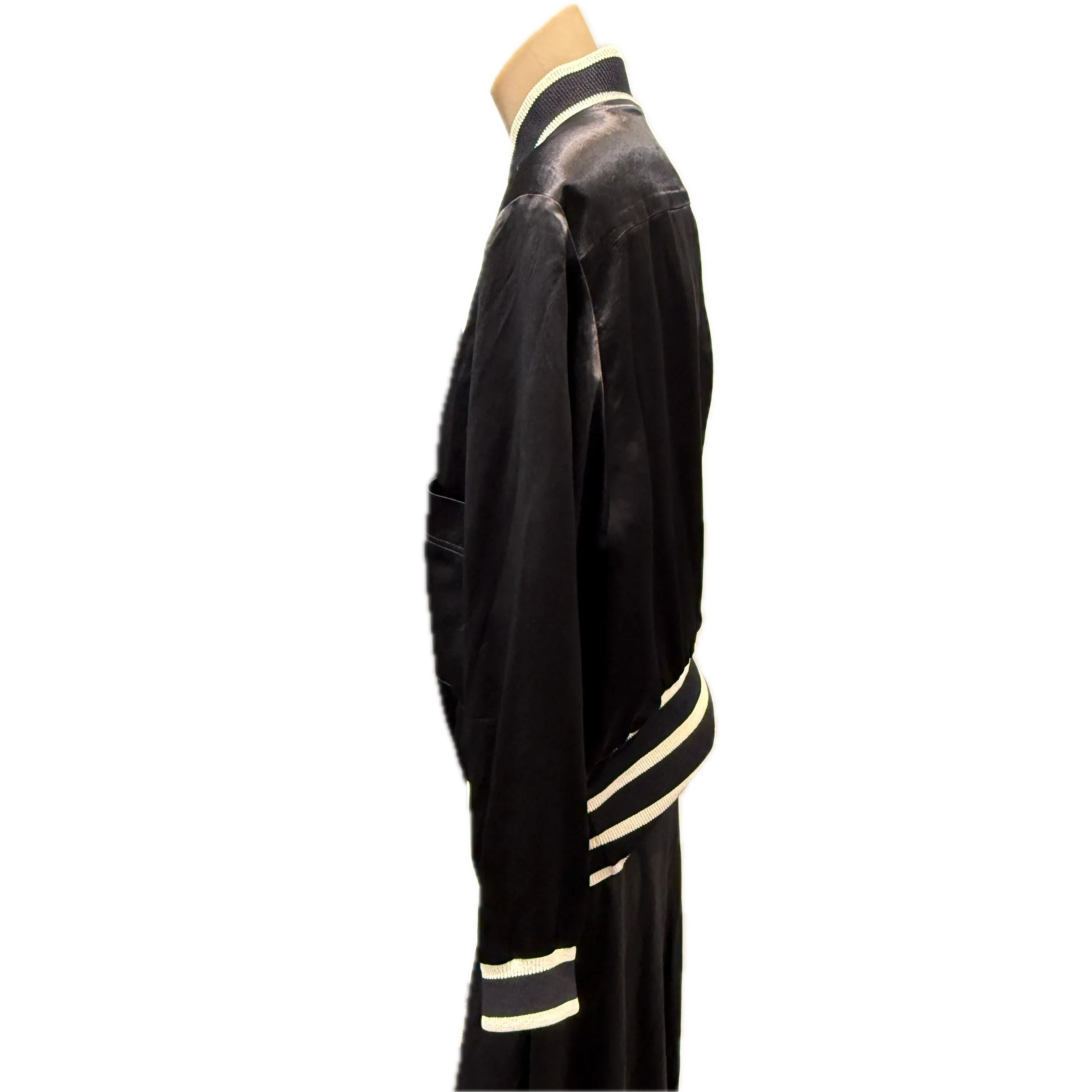 Chanel Bomber Striped Jacket Black Size 44 - Image 3