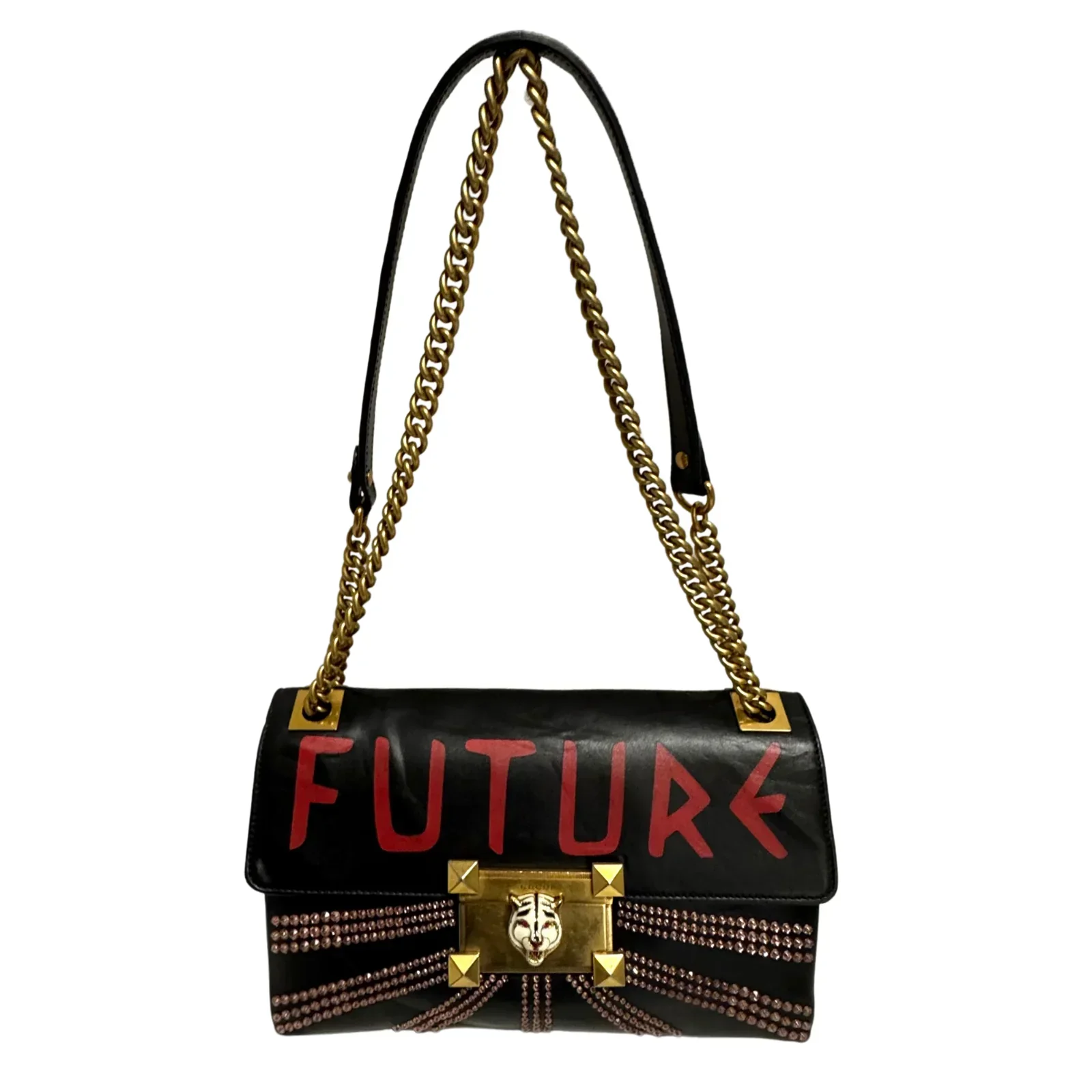 Gucci Osiride Future Embellished Leather Bag Black - Image 2