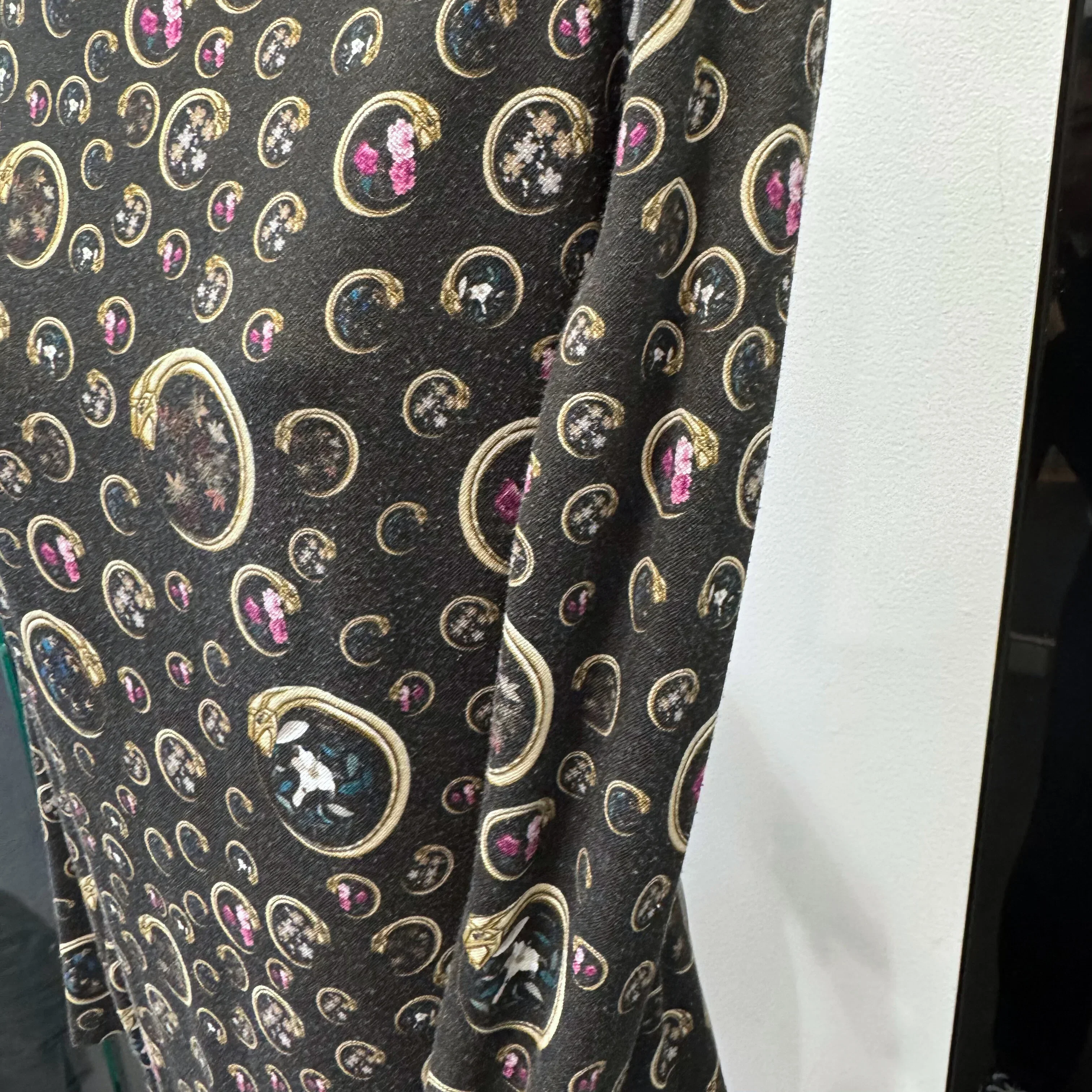 Roberto Cavalli Moon Phase Print Long Sleeve Midi Dress 38 - Image 9