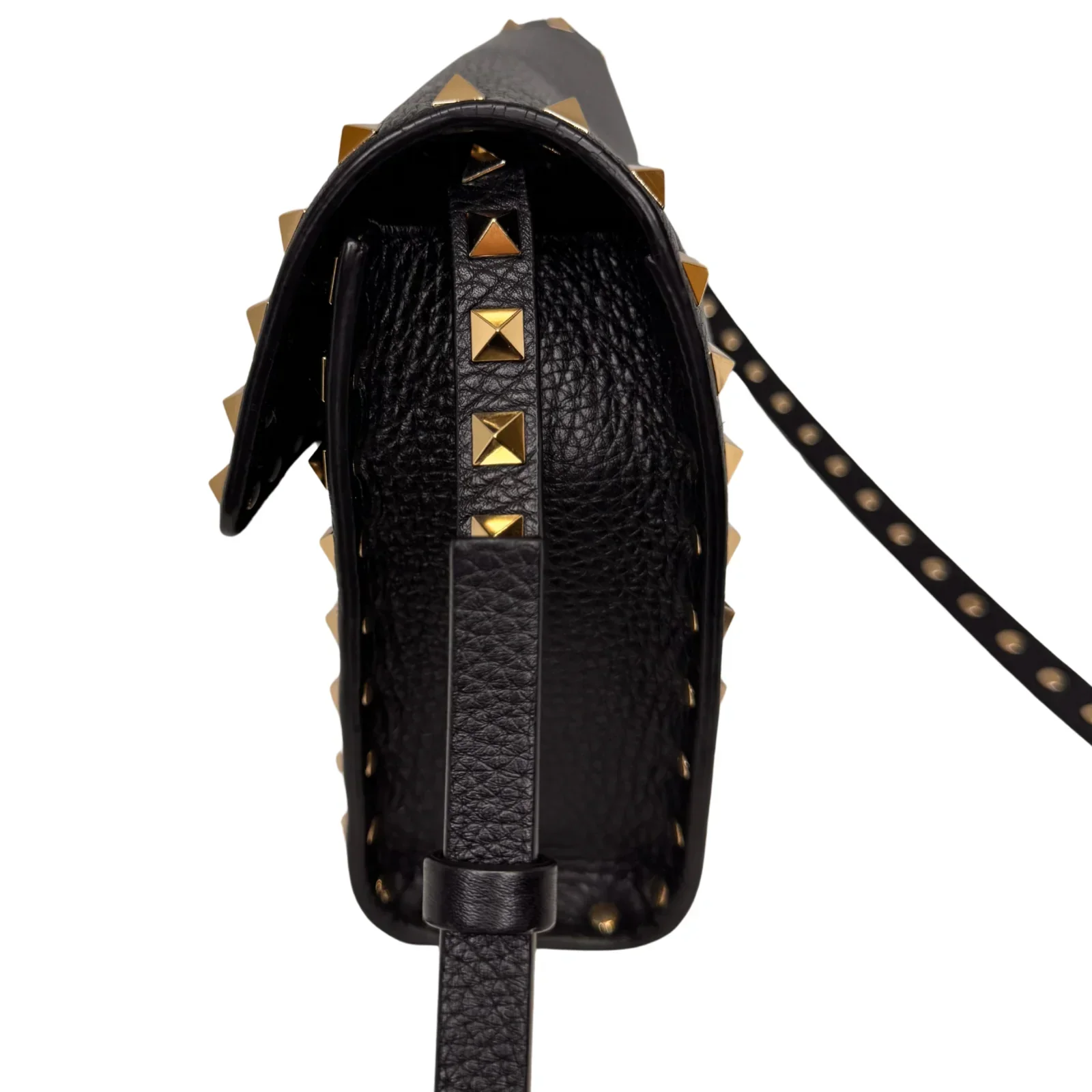 Valentino Garavani Rockstud Flip Lock Crossbody Bag – Black - Image 5