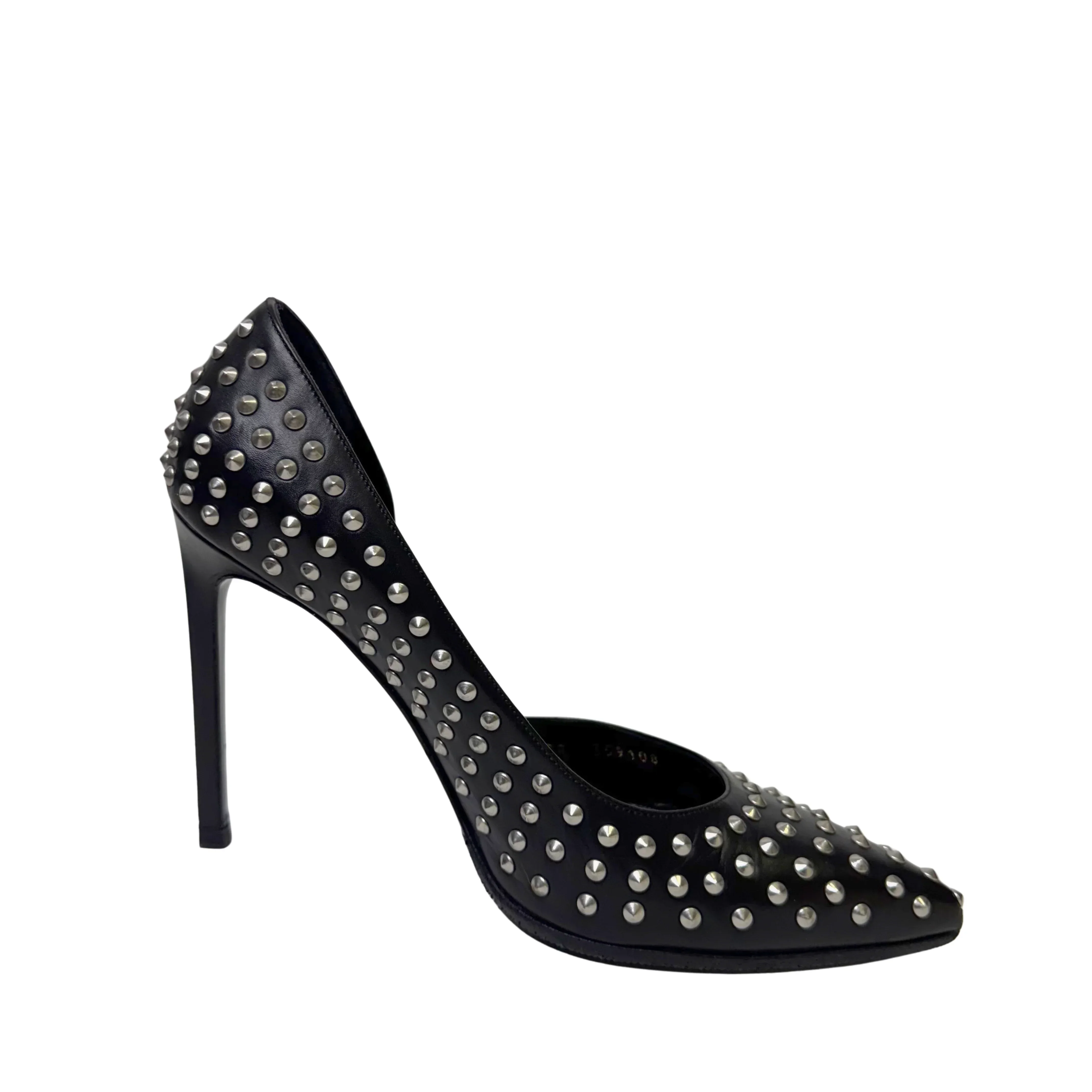 Yves Saint Laurent Leather Printed Rock stud D'Orsay Pumps - Image 7