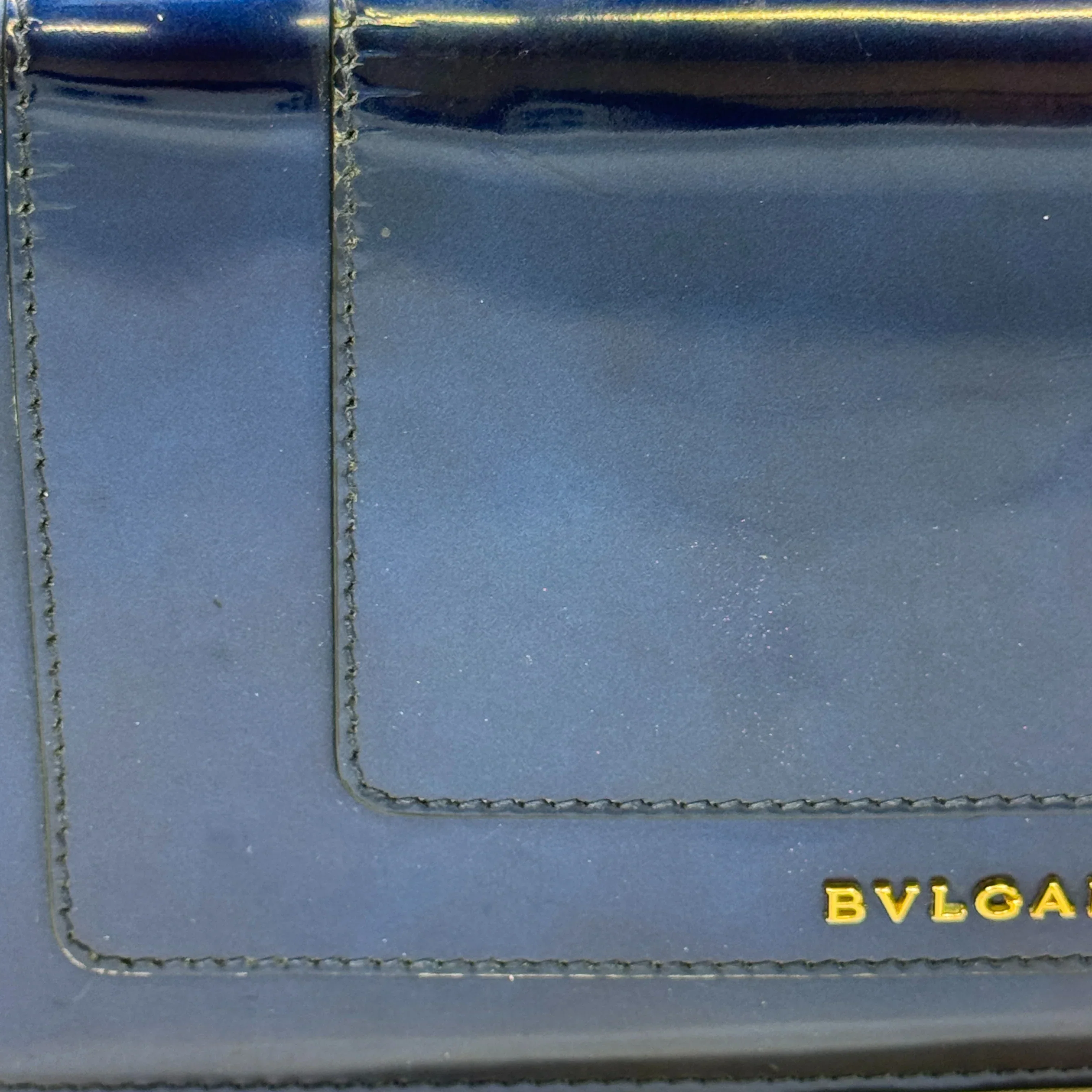 Bvlgari Serpenti Forever Chain Crossbody Bag Navy Blue - Image 15