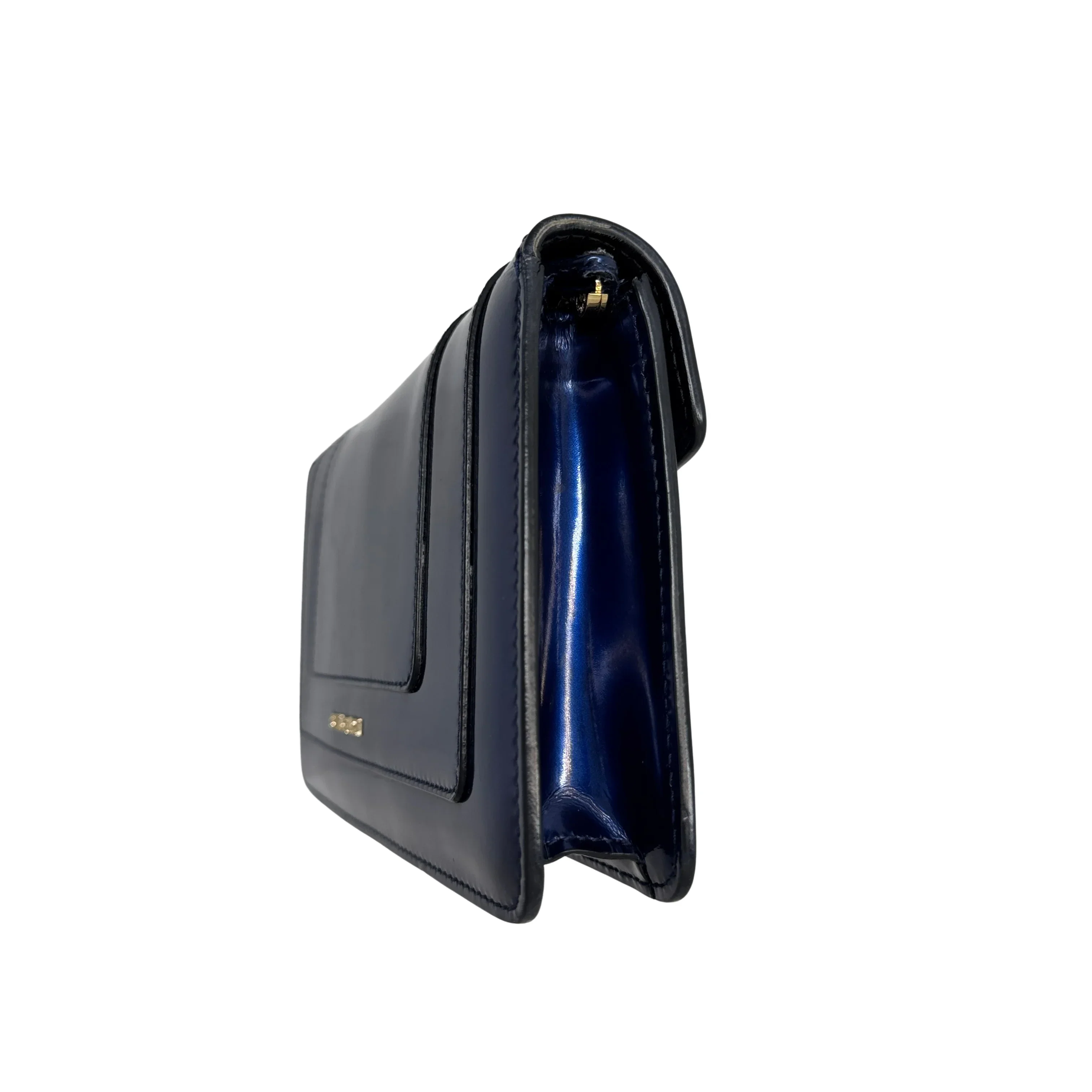 Bvlgari Serpenti Forever Chain Crossbody Bag Navy Blue - Image 3