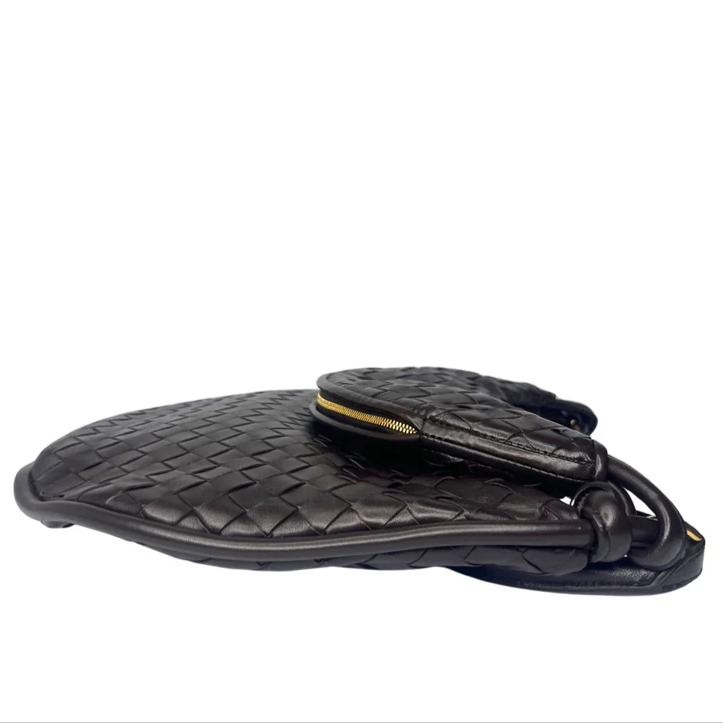 Brand New Bottega Veneta Gemelli Large Shoulder Bag – Intrecciato Dark Brown - Image 4