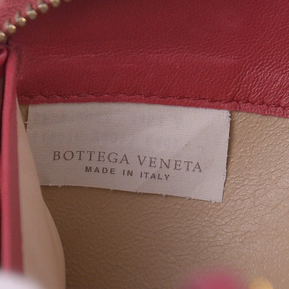 Bottega Veneta Intrecciato Zip Around Long Wallet Red - Image 8