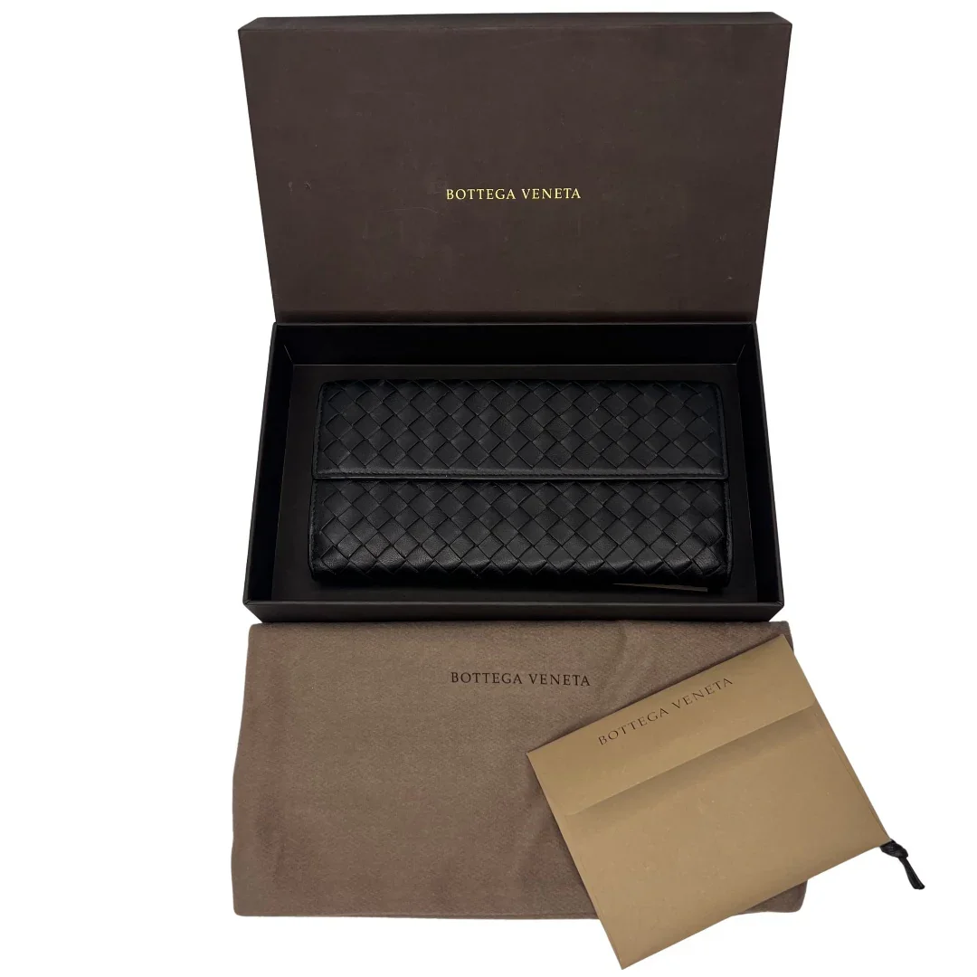 Bottega Veneta Nappa Intrecciato Continental Wallet Black - Image 3