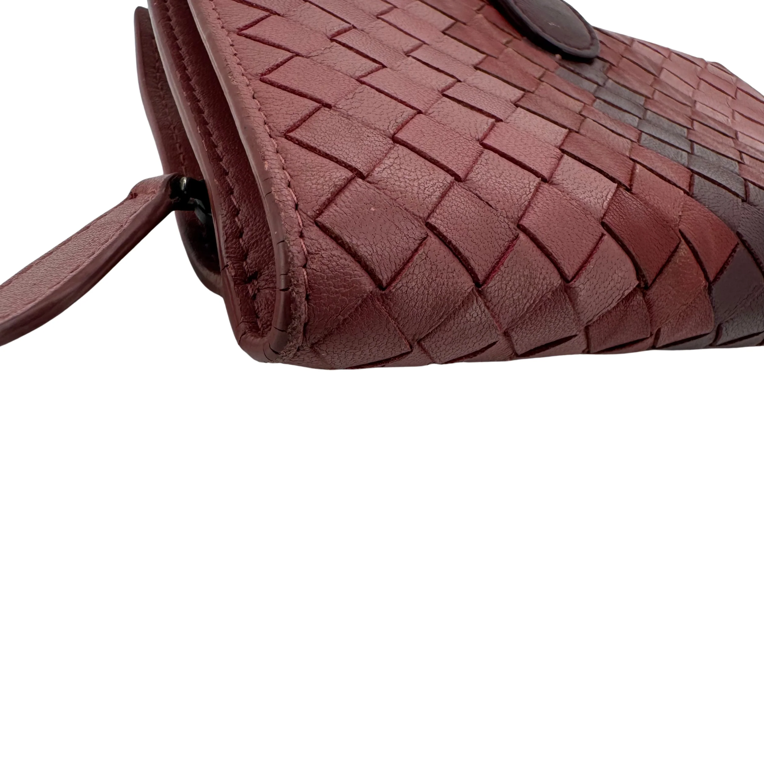 Bottega Veneta Tri Color Intrecciato Leather French Flap Wallet - Image 5