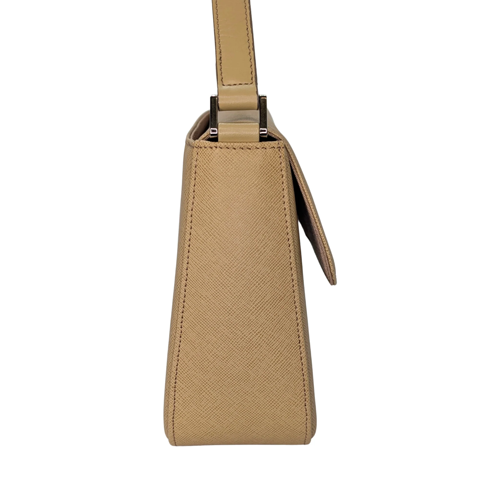 Burberry Leather Flap Shoulder Bag Beige - Image 4
