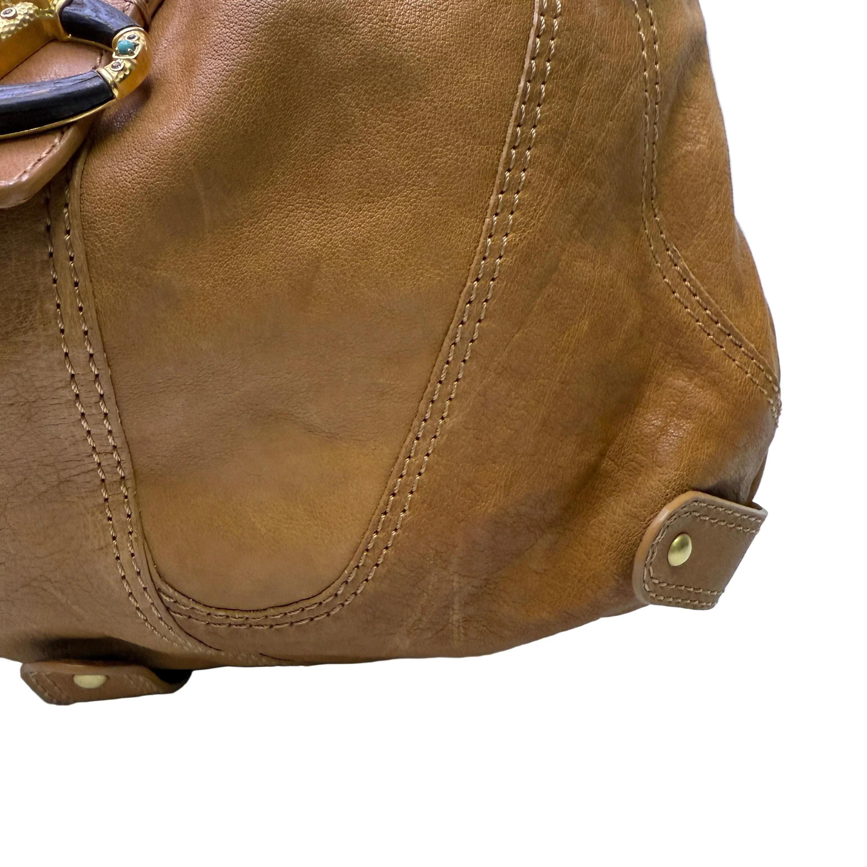 Valentino Shoulder Bag Leather Brown - Image 5