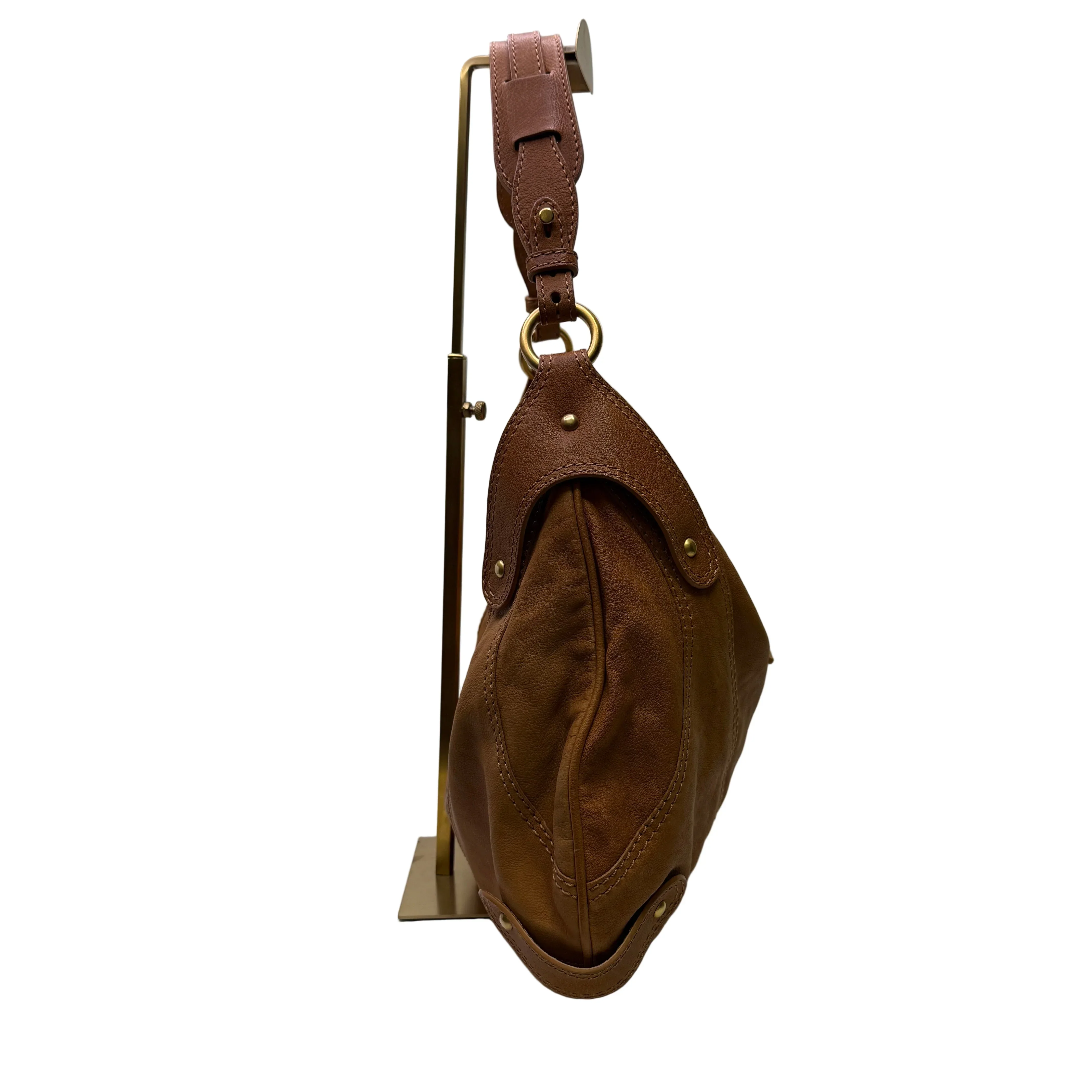 Valentino Shoulder Bag Leather Brown - Image 6