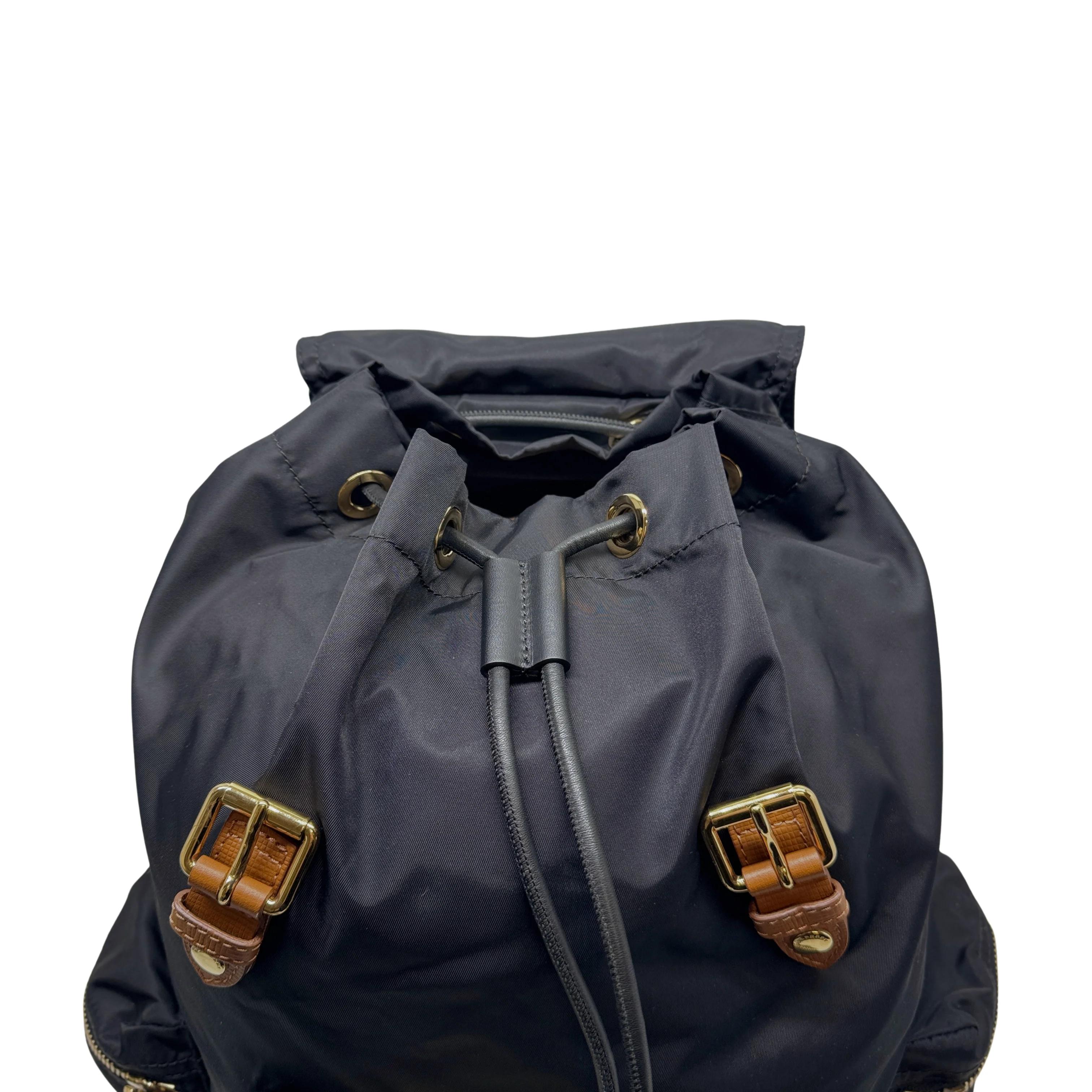 Burberry Rucksack Nylon/Leather Backpack Black - Image 6