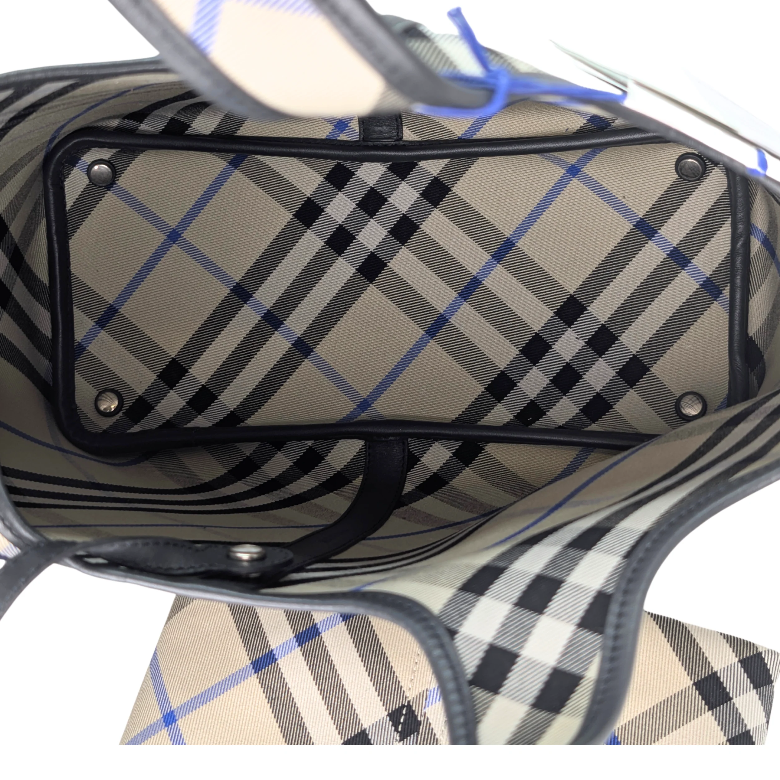 Burberry Check Medium Canvas Tote Bag - Image 15