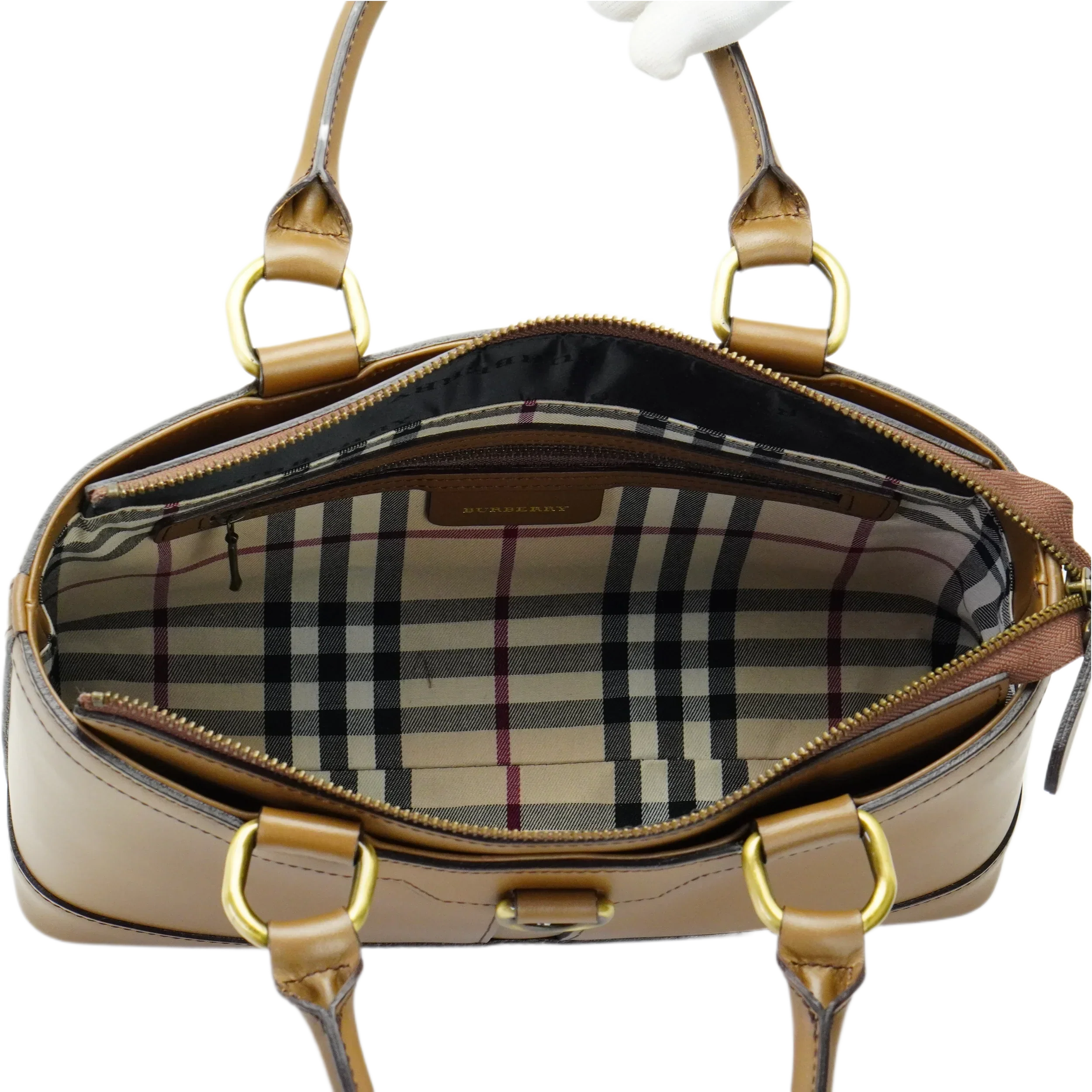 Burberry Handbag Leather Brown - Image 9