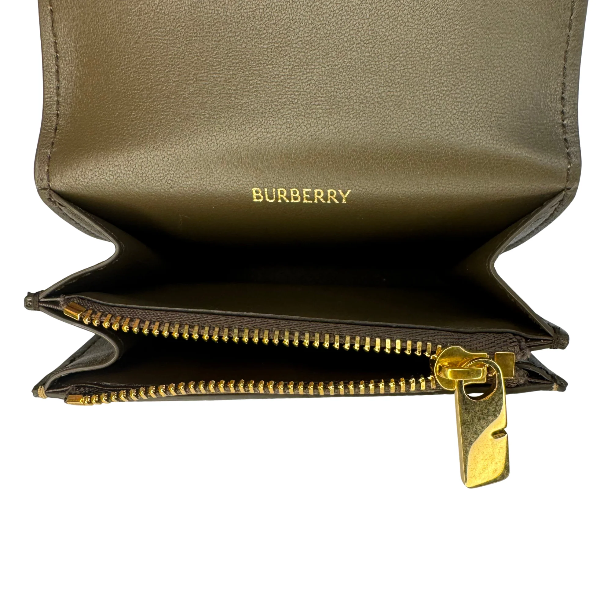 Burberry Check Coin Card Case Wallet Beige - Image 9