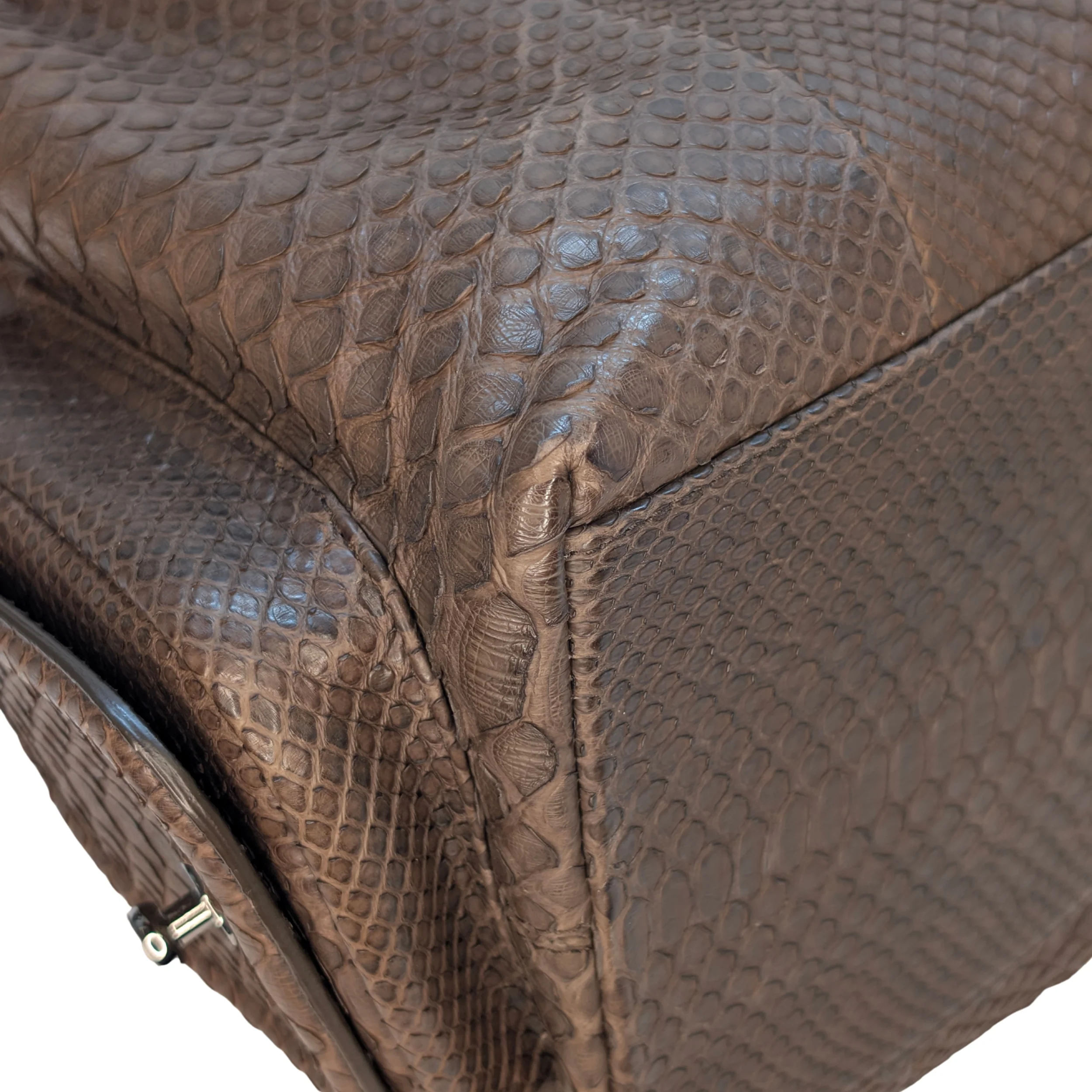 Bvlgari Limited Edition Brown Python Leather Chain Shoulder Bag - Image 6