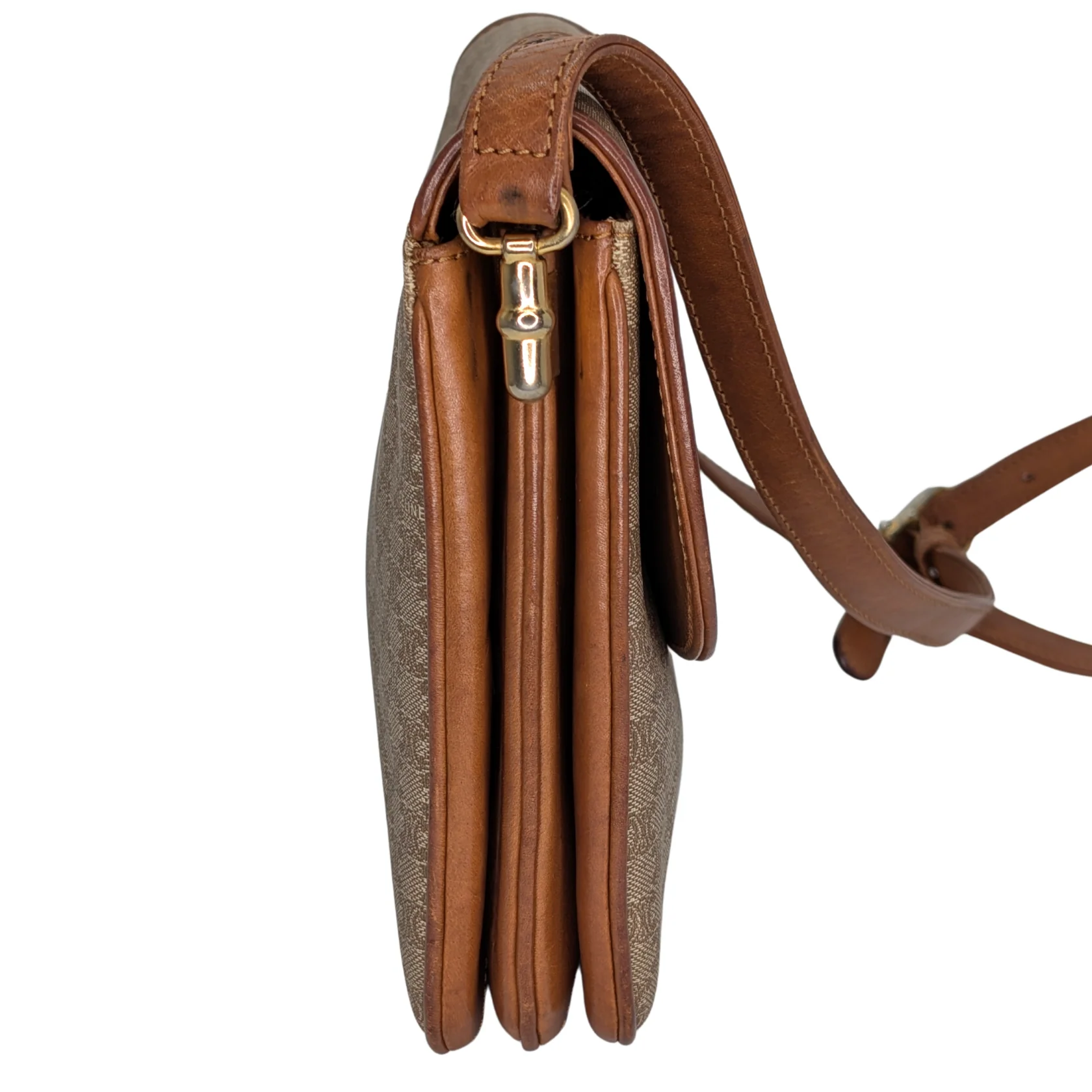 Celine Macadam Shoulder Bag Beige - Image 4