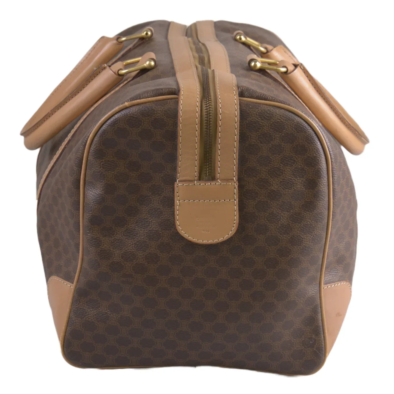 Celine Macadam Travel Boston Bag Brown - Image 3