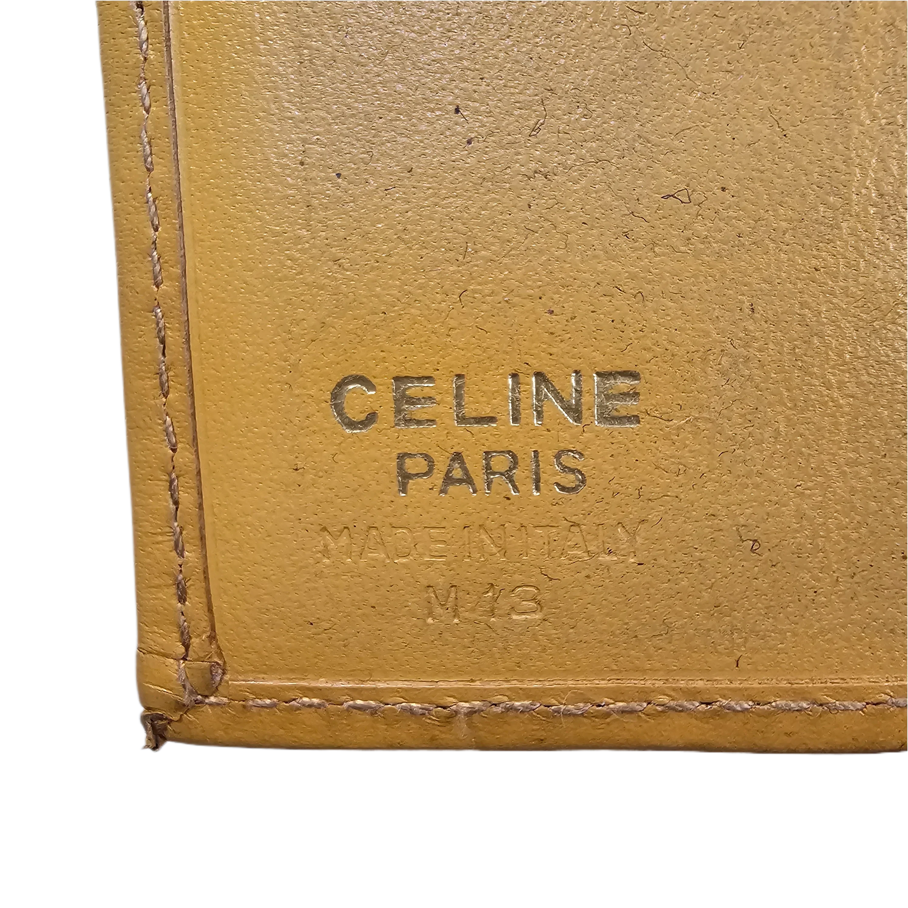 Celine Monogram Leather & Canvas Wallet - Image 11