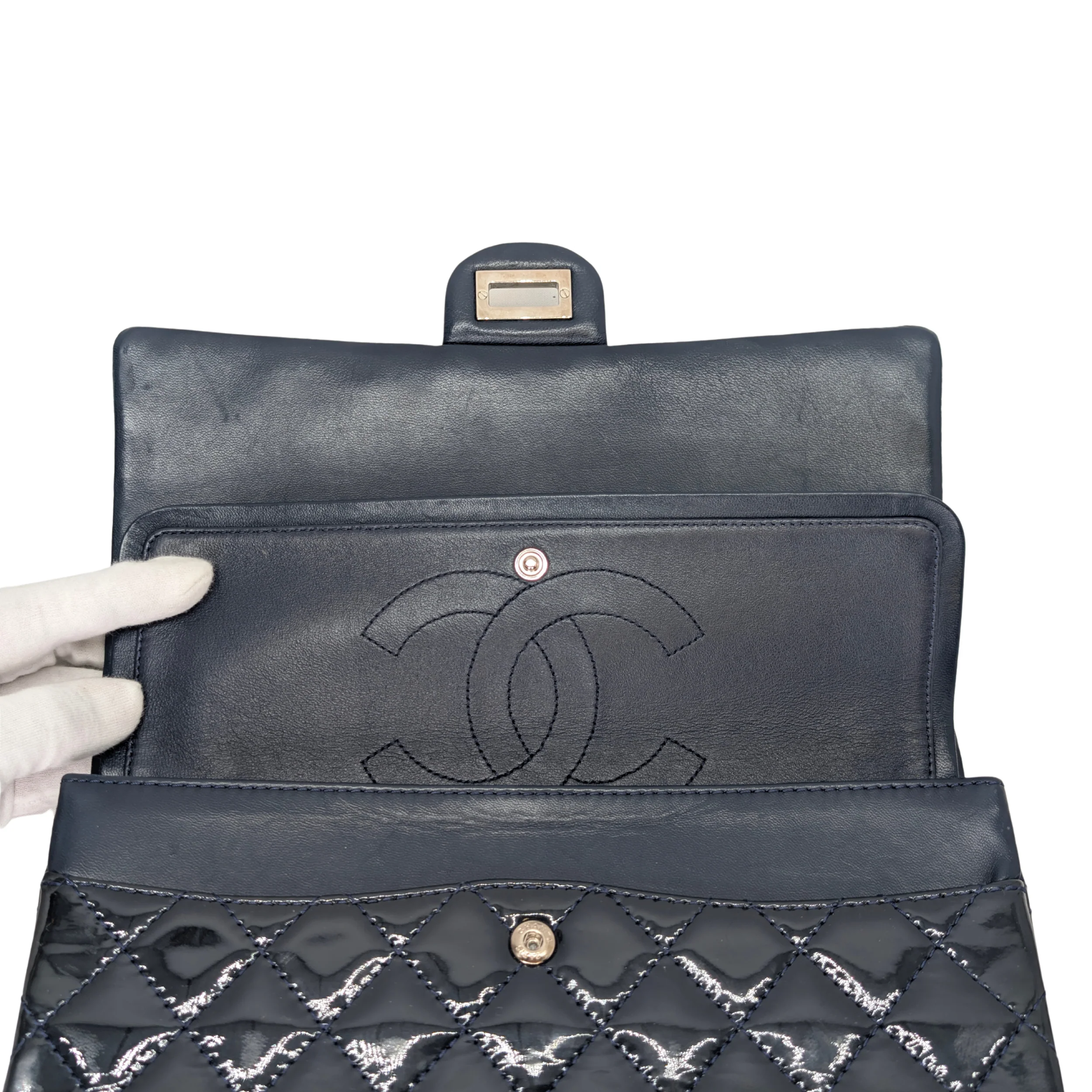 Chanel 2.55 Reissue 226 Patent Forest Green Bag - Image 16