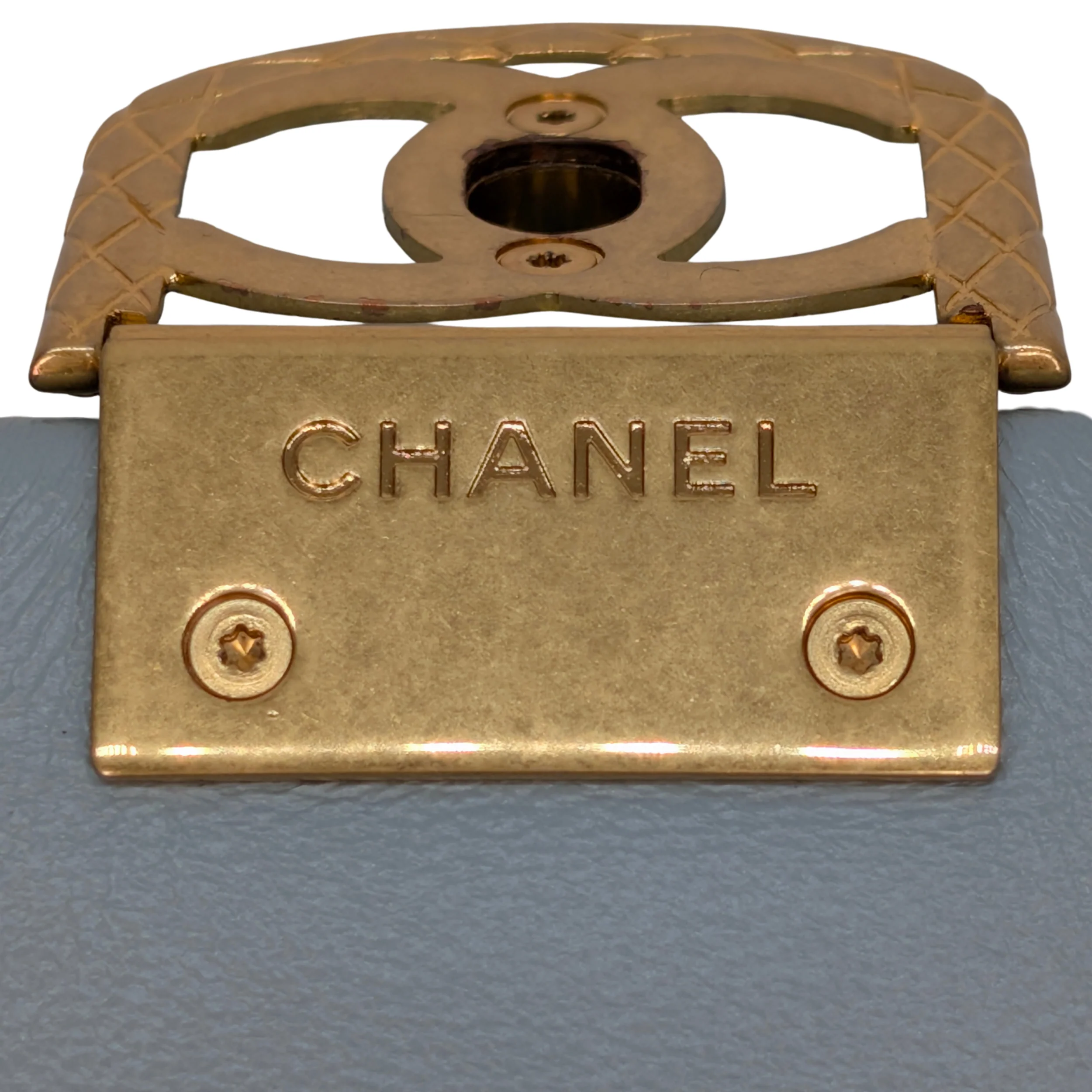 Chanel Quilted Lambskin Leather Mini Flap Bag Powder Blue - Image 14