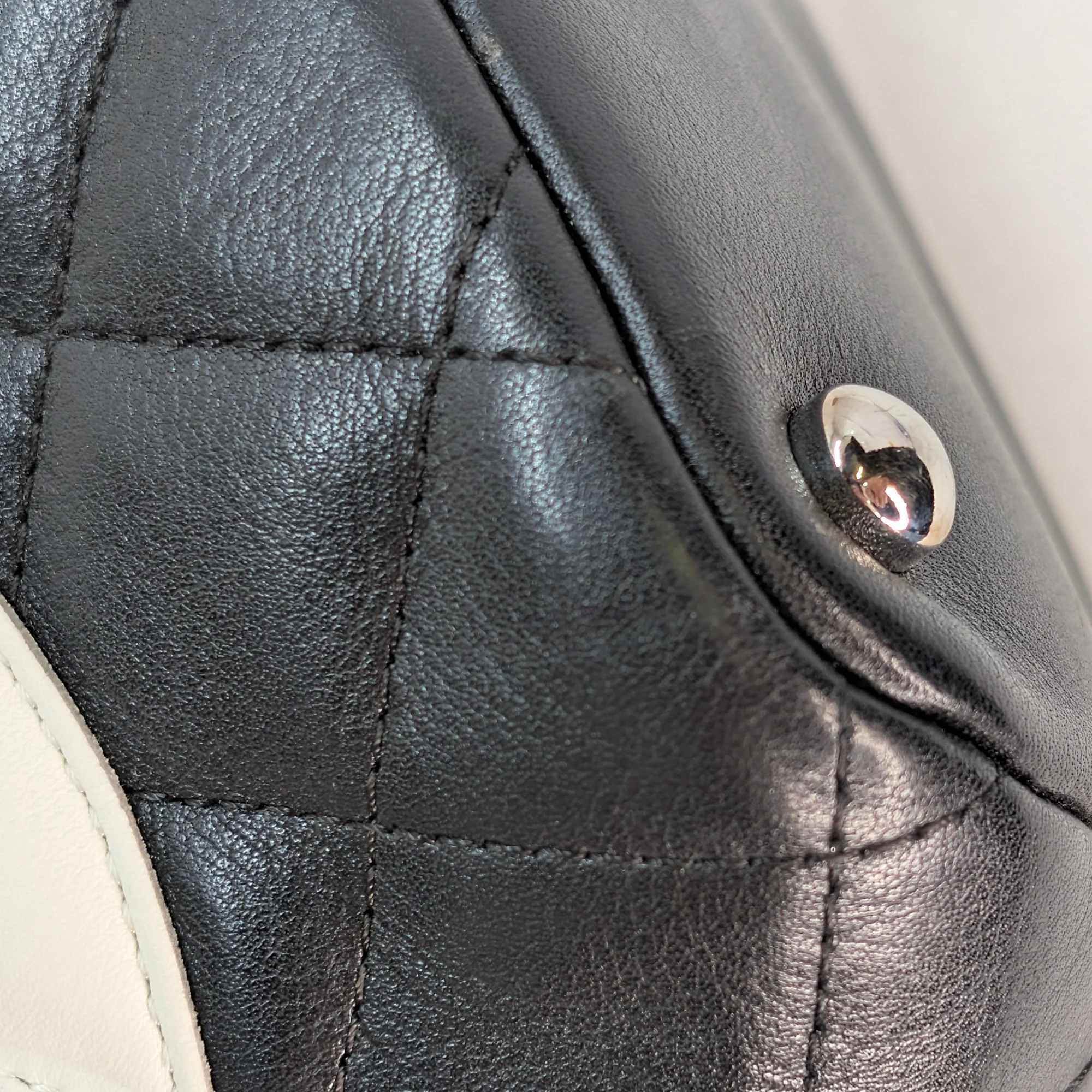 Chanel Cambon Line Small Tote HandBag Black/White - Image 6