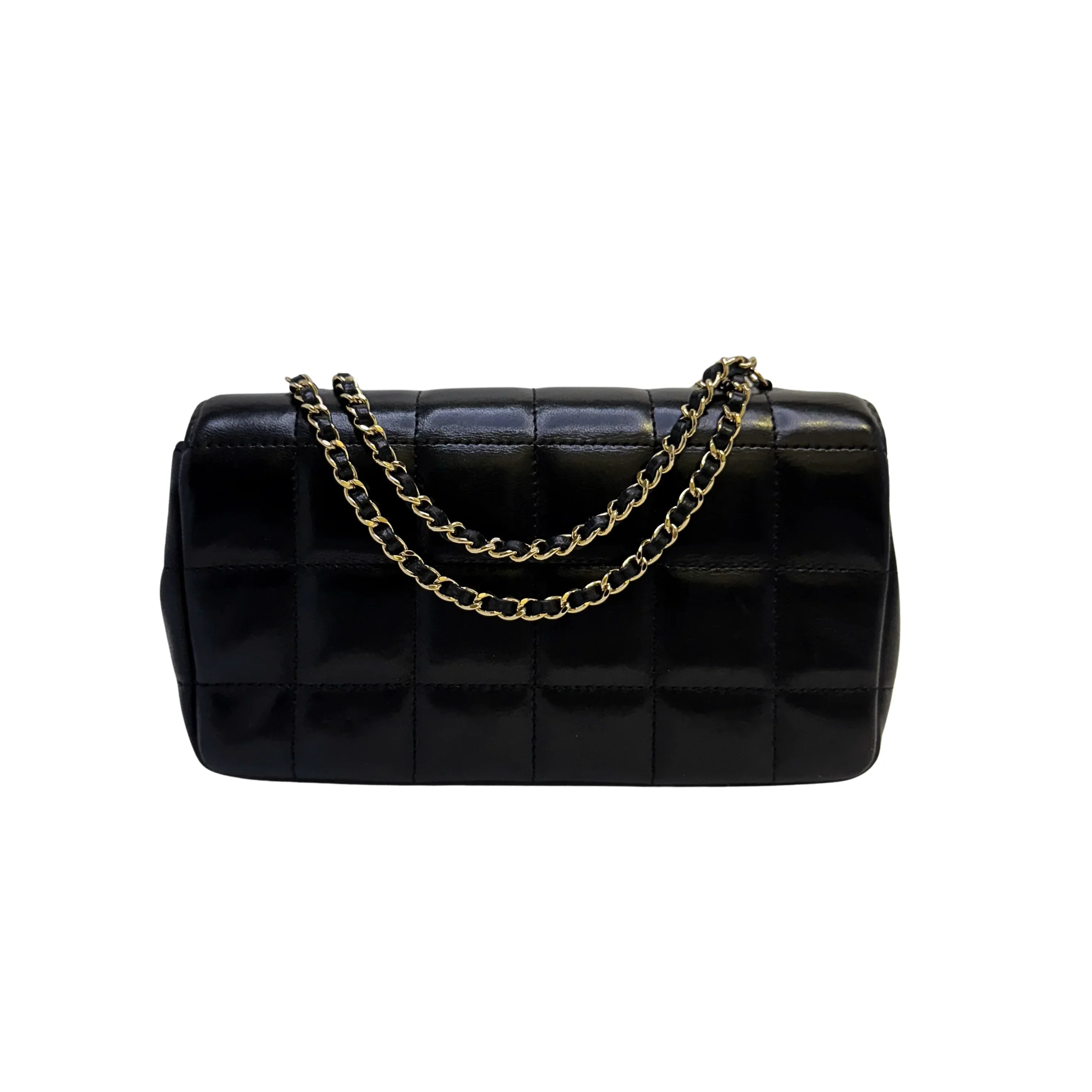 Chanel Bar Quilted Shoulder Bag Leather Black - Image 2
