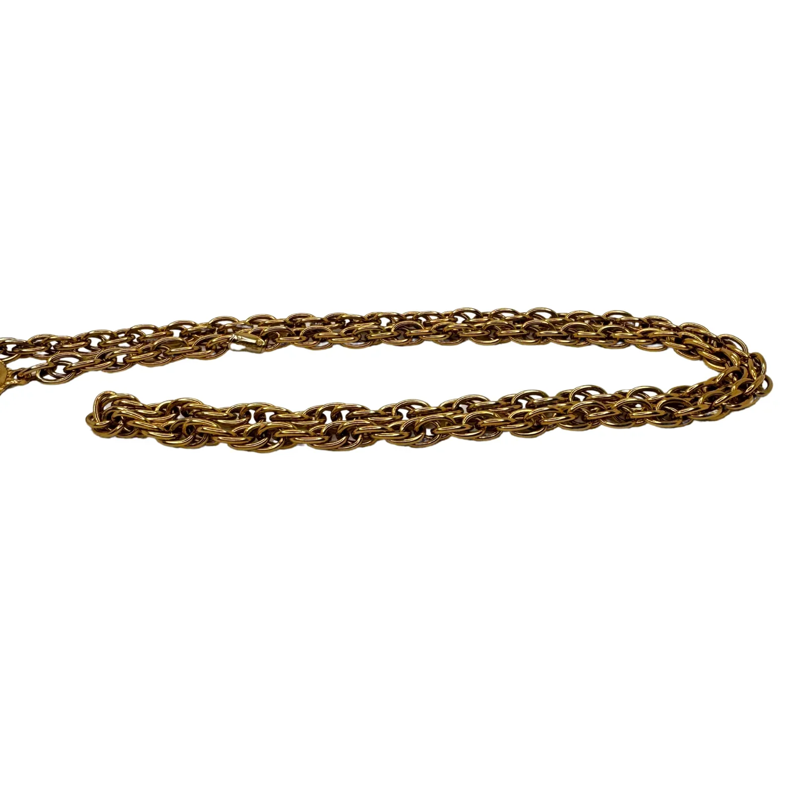 Chanel Gold Plated Hammered Medallions Charms Necklace / Belt - Image 5