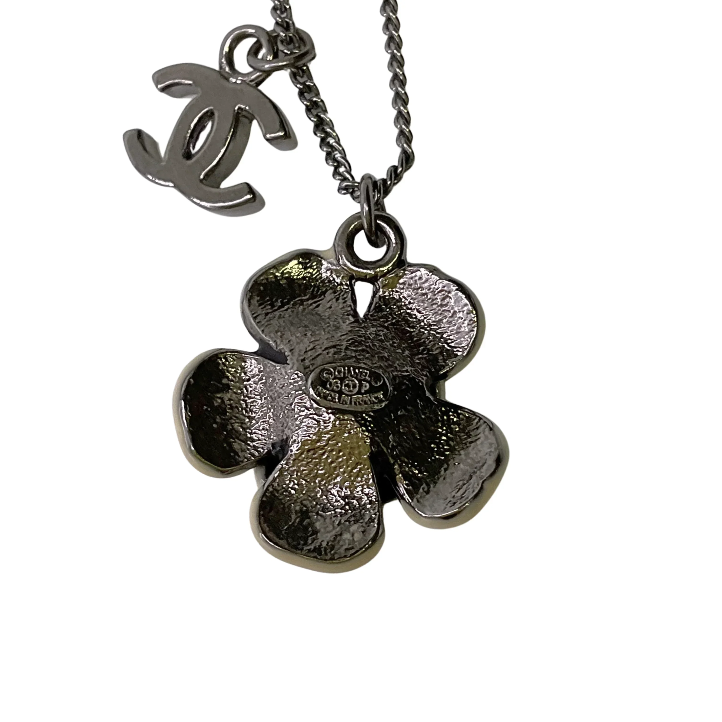 Chanel LadyBug Flower Necklace CC Logo - Image 5