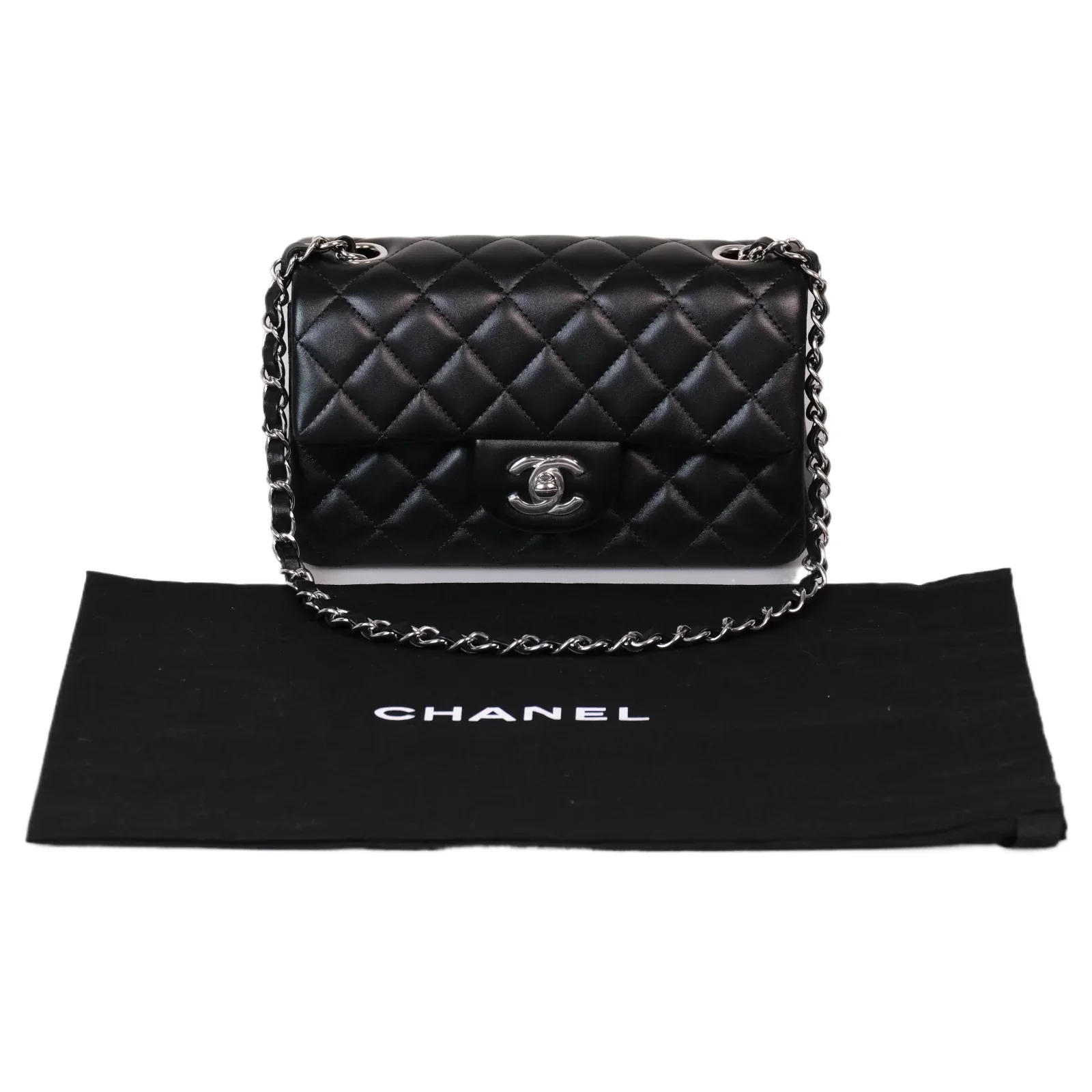 Chanel Mini Classic Flap Crossbody Bag Brand New Black - Image 4