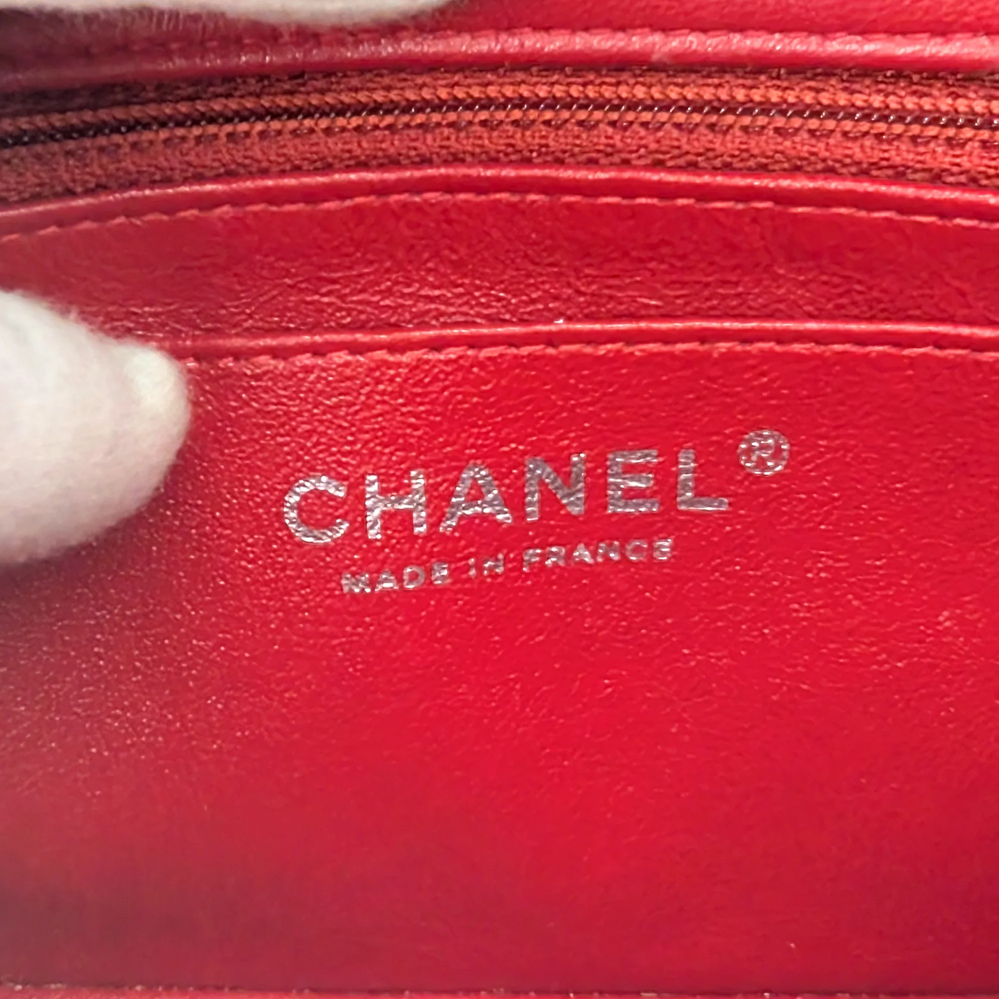 Chanel Mini Rectangular Classic Flap Bag Red - Image 19