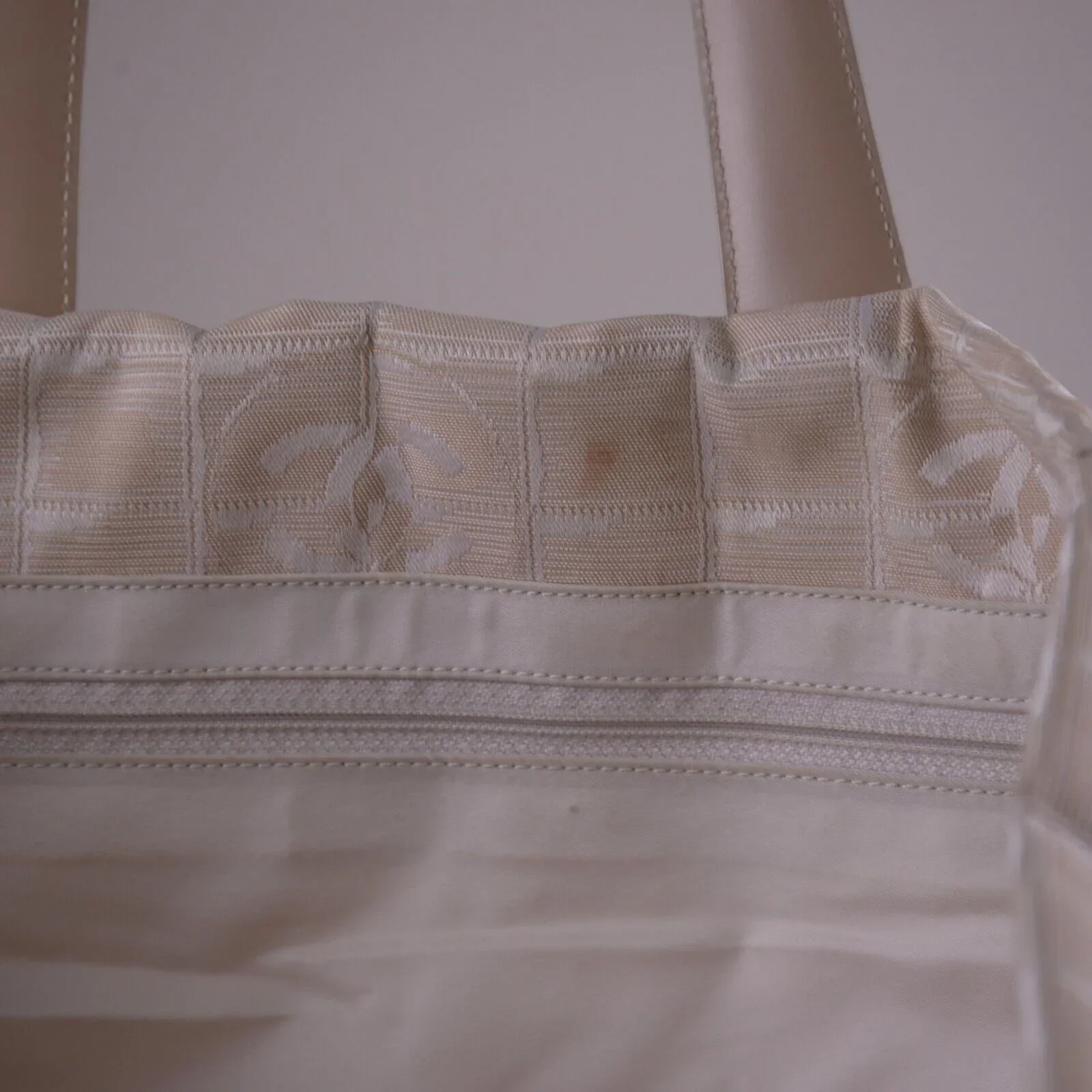 Chanel Travel Line Tote Bag Beige - Image 13