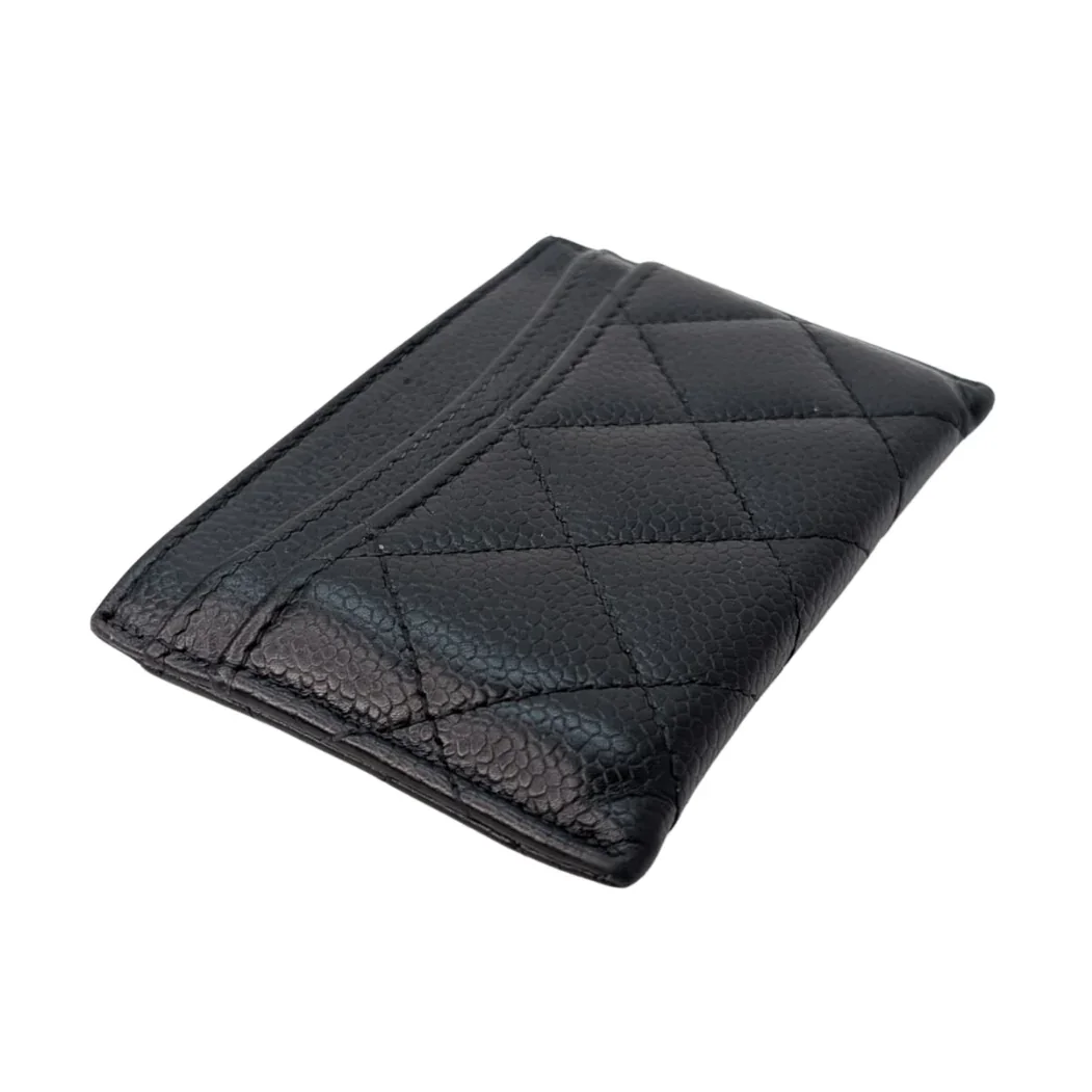 Chanel Classic Black Card Holder Black - Image 9