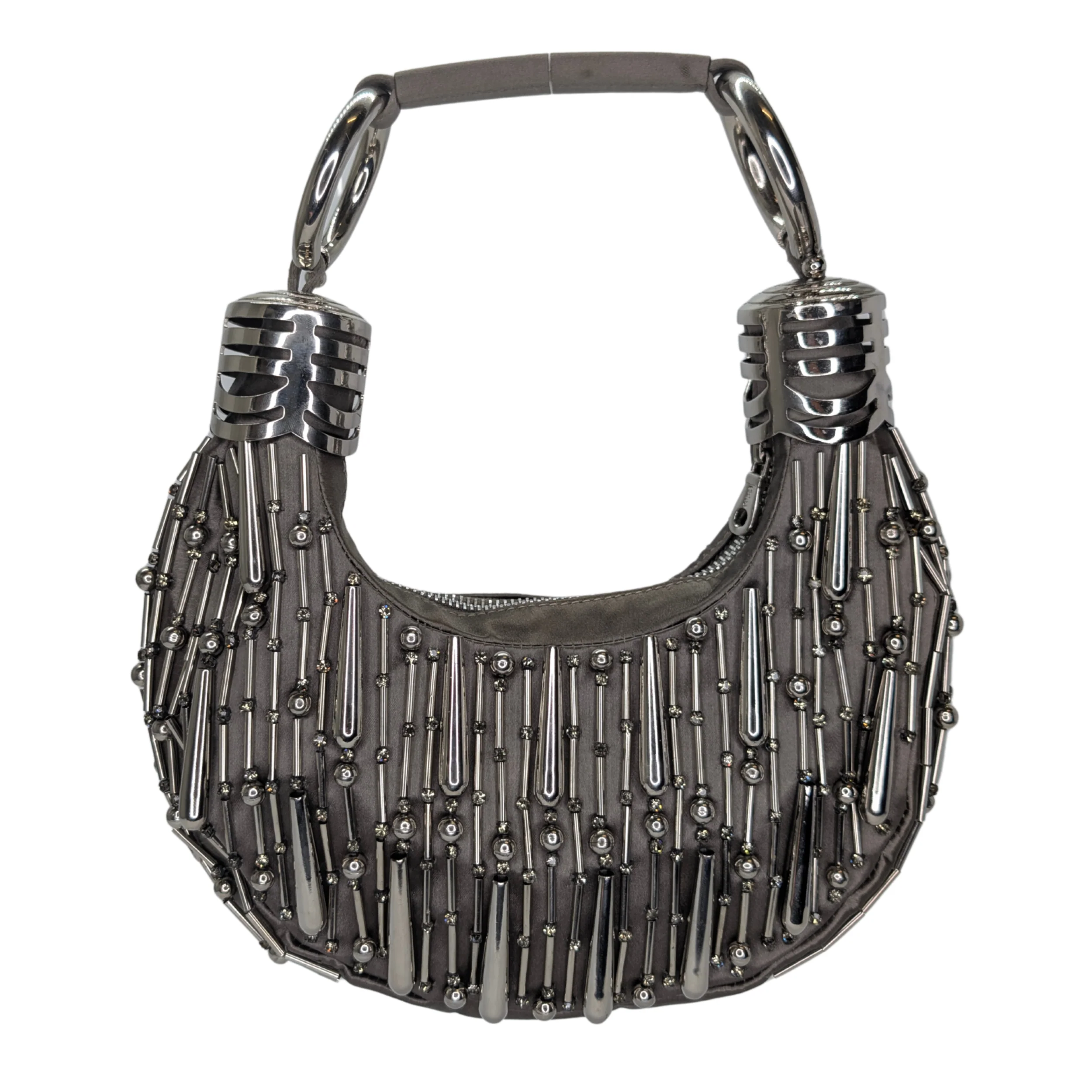Chloé Beaded Bracelet Hobo Bag Silver - Image 2