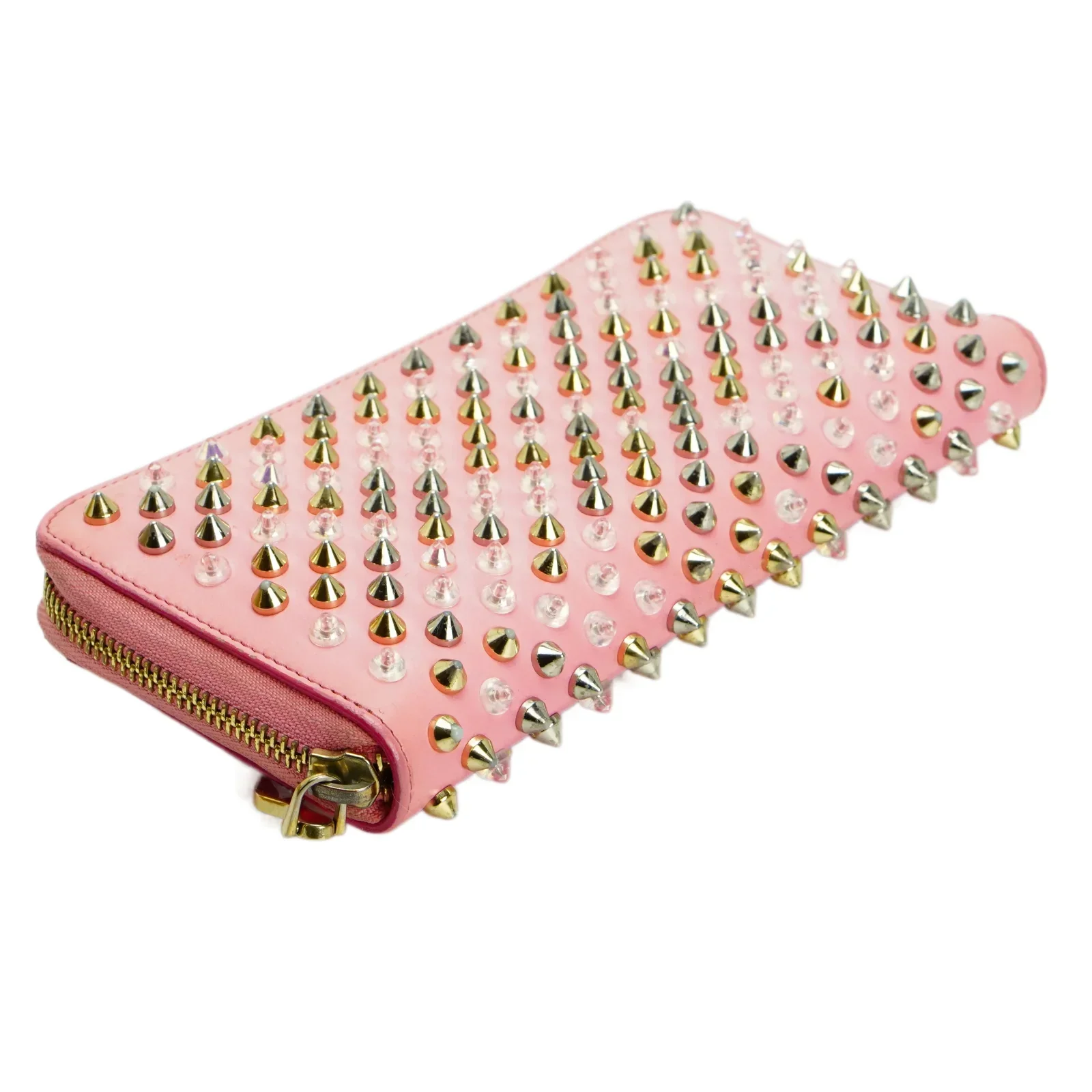 Christian Louboutin Panettone Spike Long Wallet Pink - Image 6