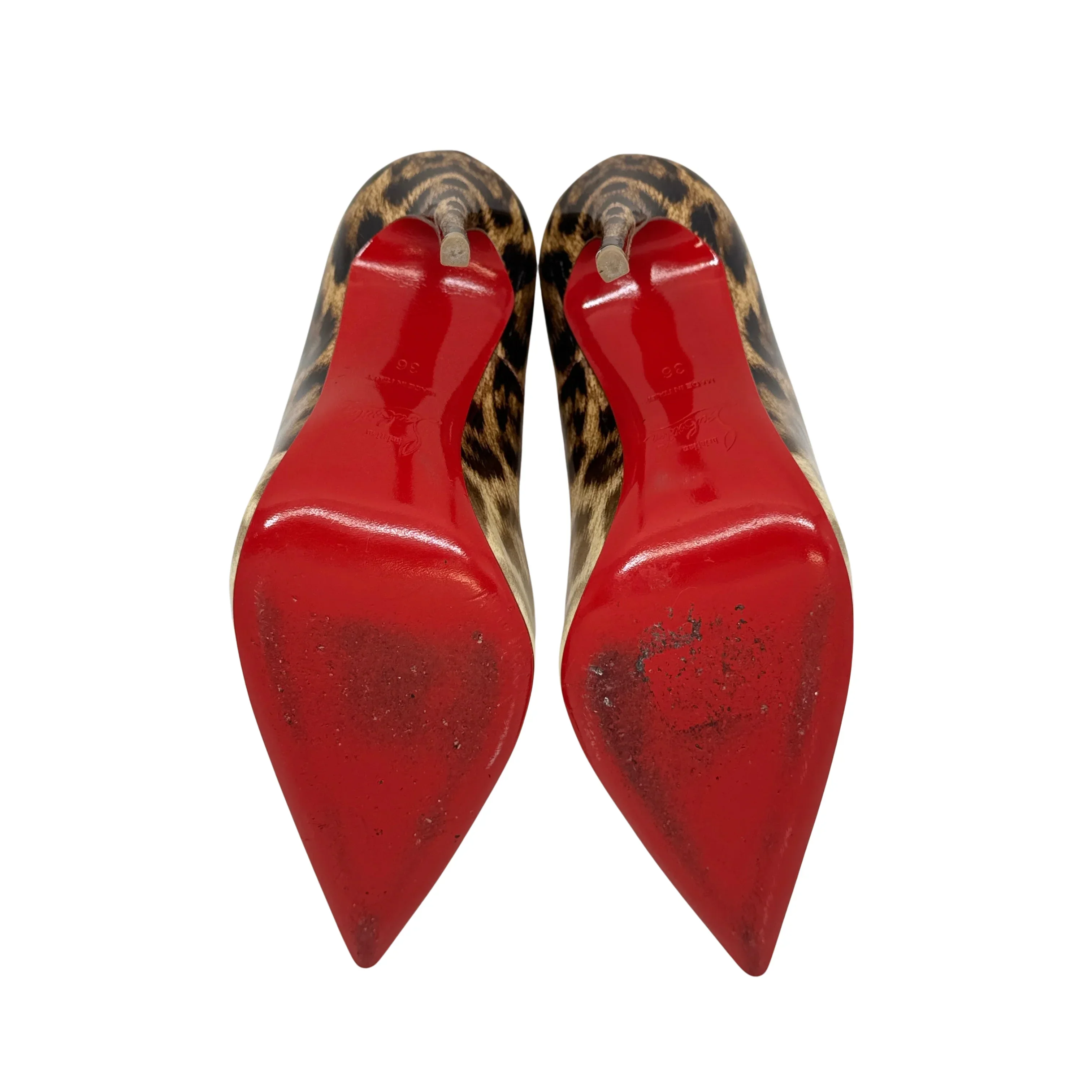 Christian Louboutin White Leopard Print So Kate Pumps 36 - Image 5