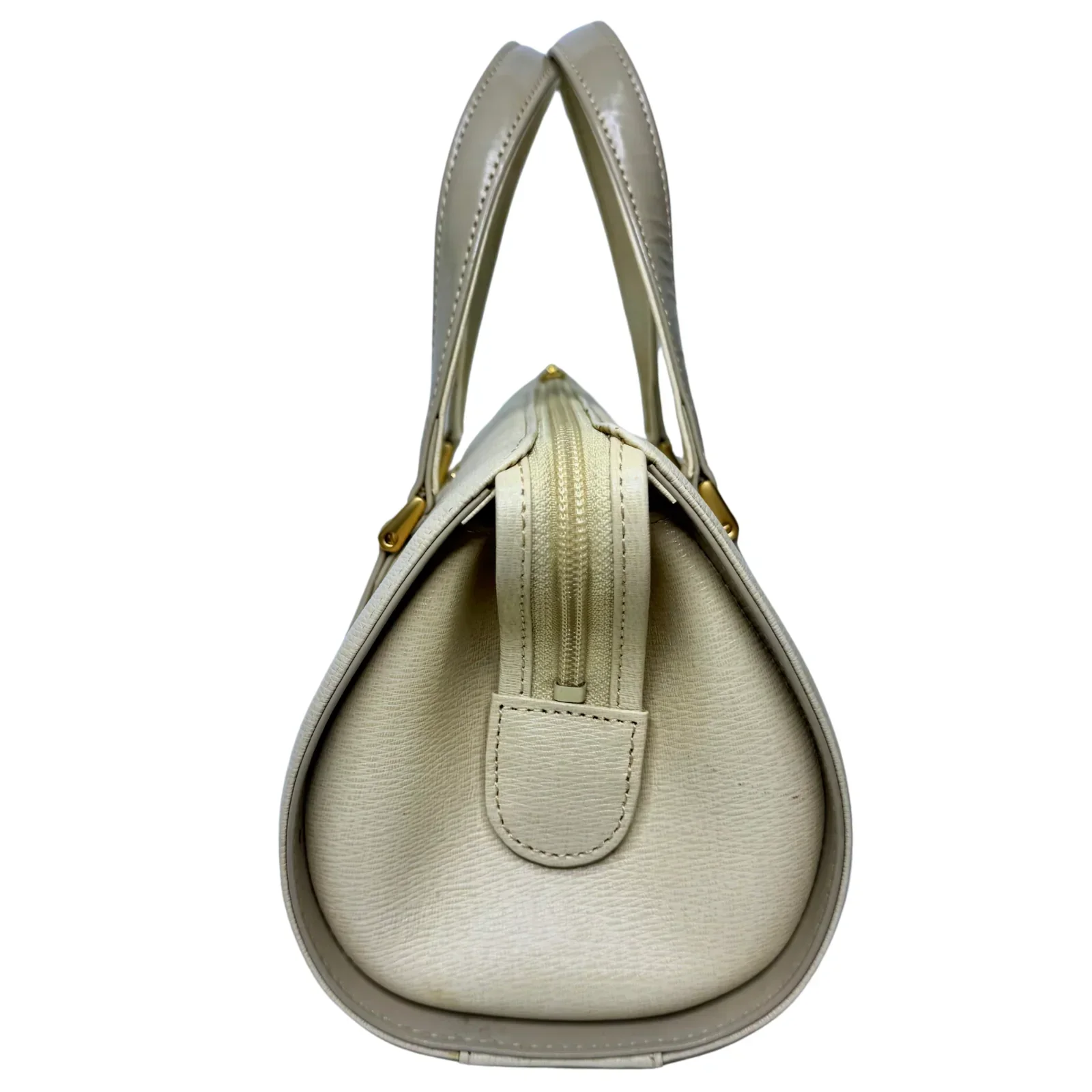 Burberry Mini Boston Bag Leather Beige - Image 7