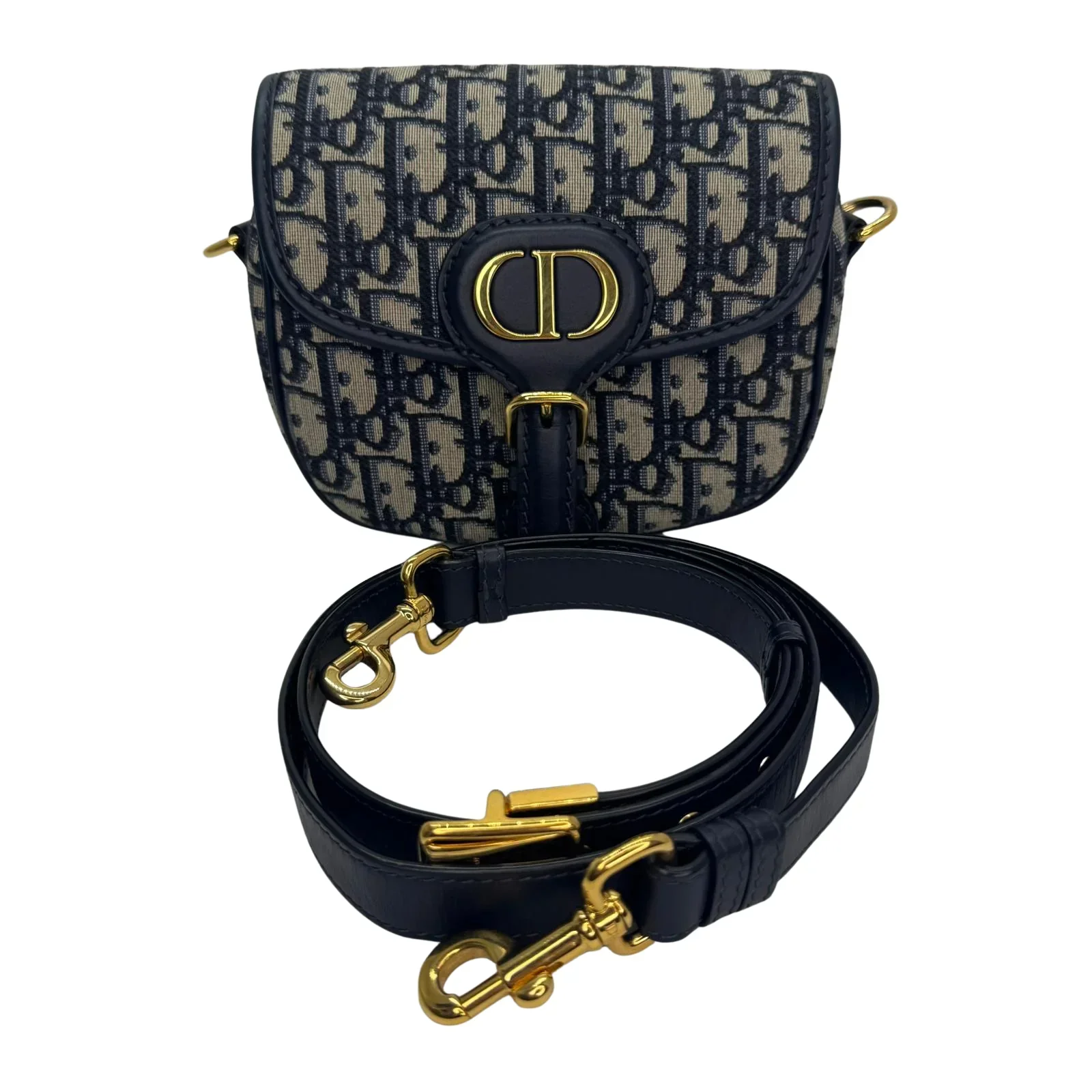 Christian Dior Oblique Small Bobby Flap Shoulder Bag Beige/Black - Image 10