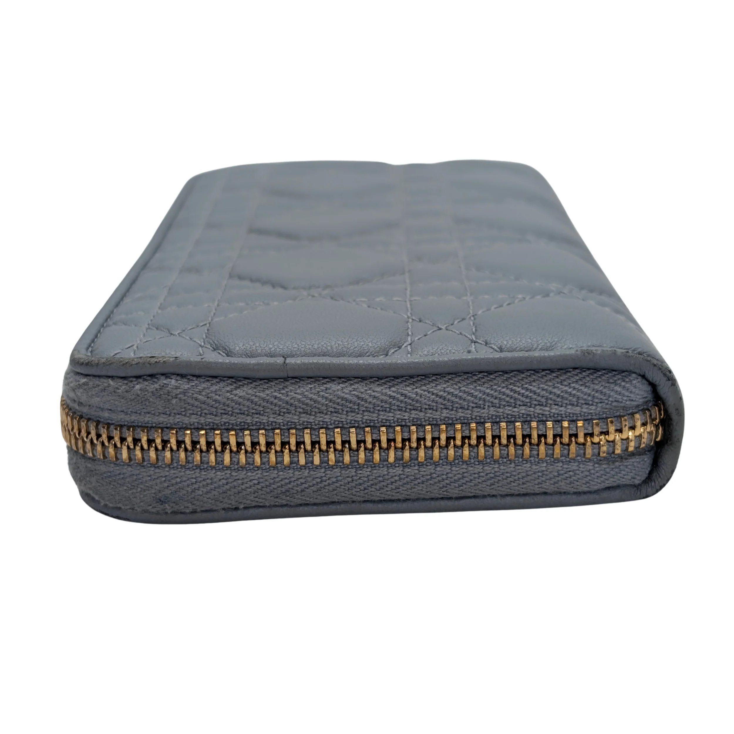 Dior Lady Voyageur Wallet In Cloud Blue Lambskin - Image 6