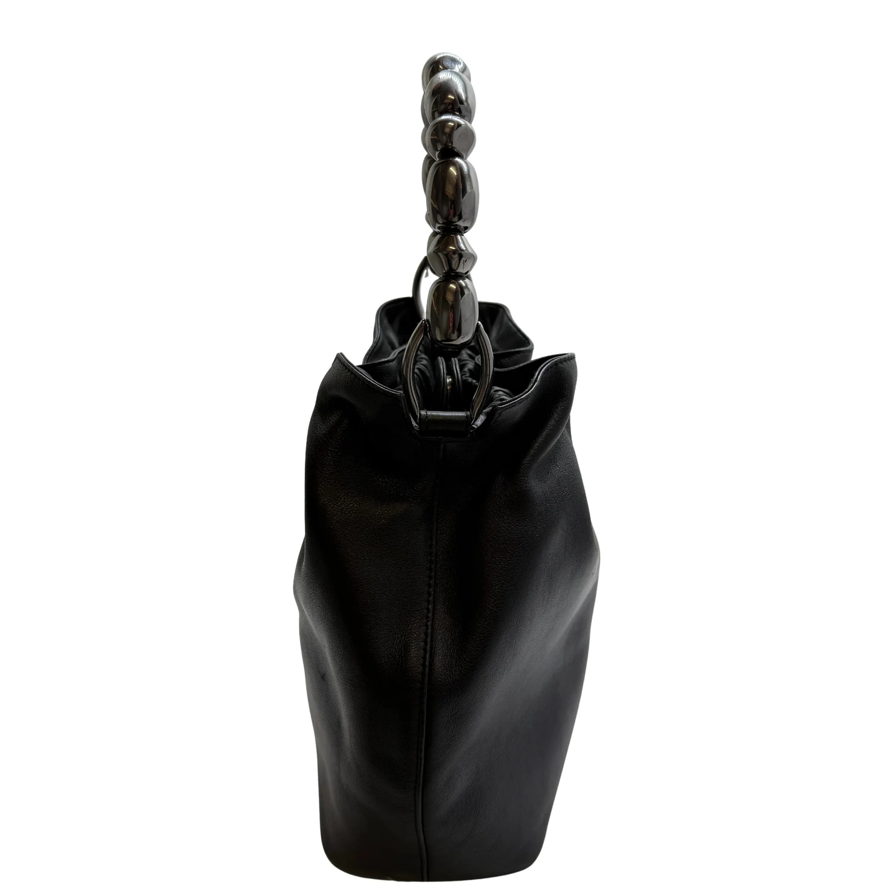 Christian Dior Malice Pearl Handbag Leather Black - Image 5