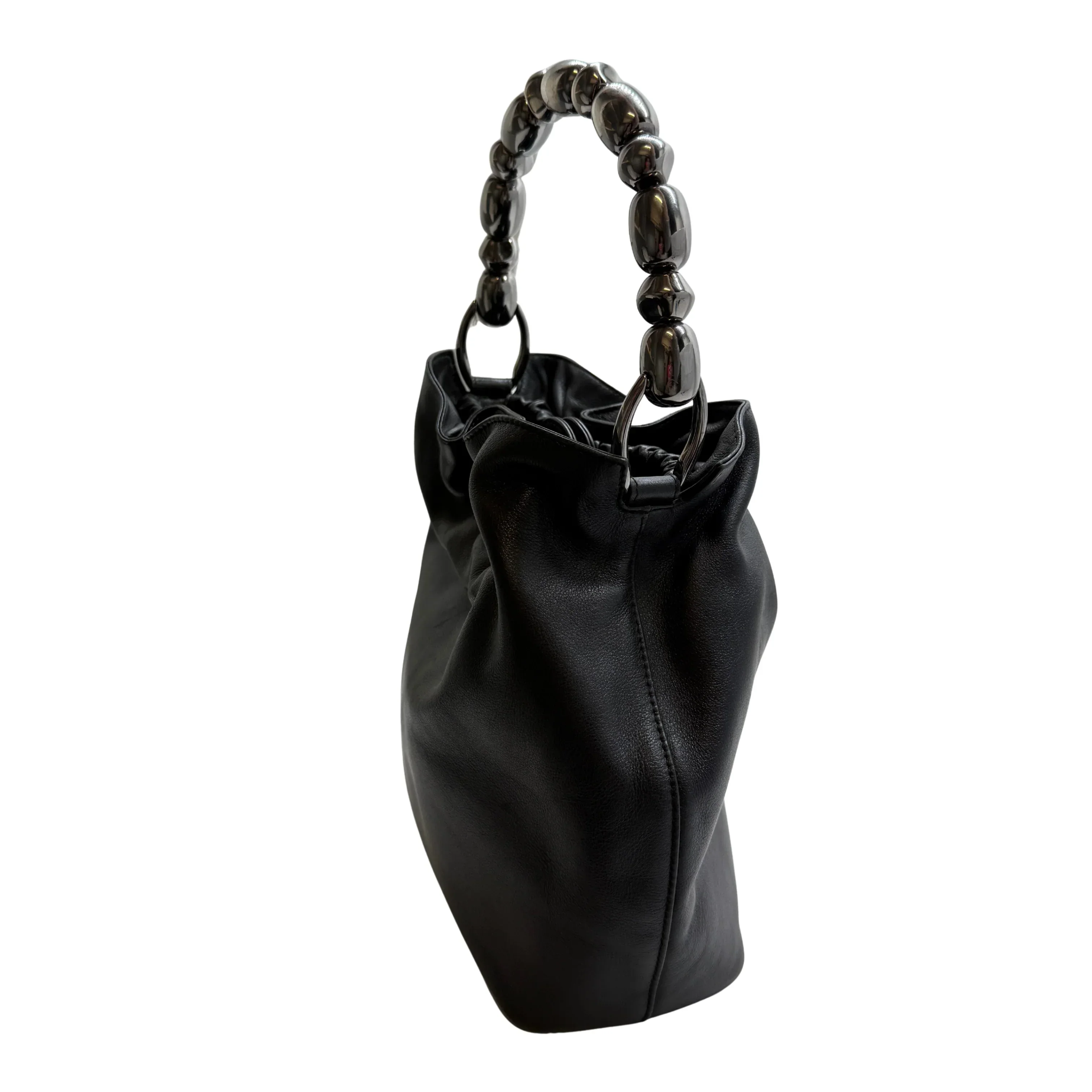 Christian Dior Malice Pearl Handbag Leather Black - Image 6